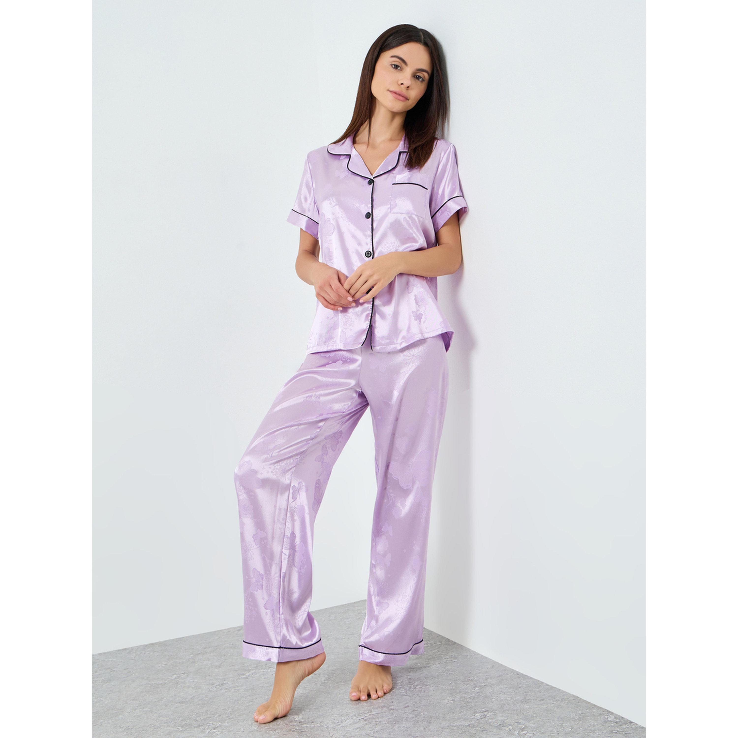 طقم بيجاما وقميص ساتان-women-clothing-nightwear-pyjamas-longsets-image-1