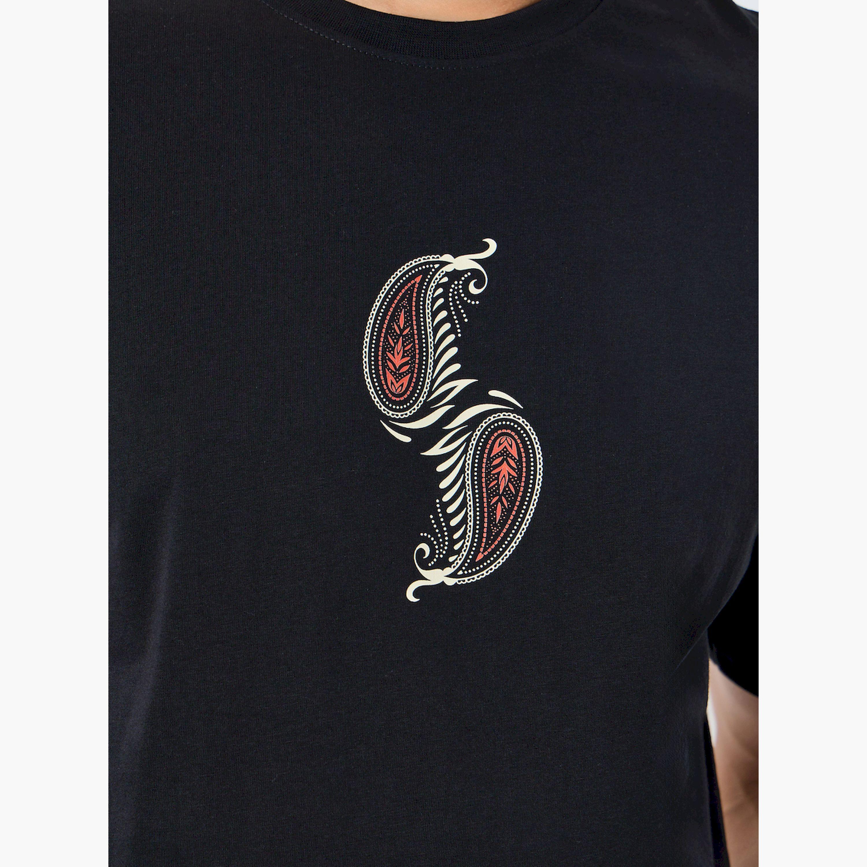 Styli Men Black Graphic Print Oversized T-Shirt-men-clothing-tshirtsandpolos-tshirts-image-4