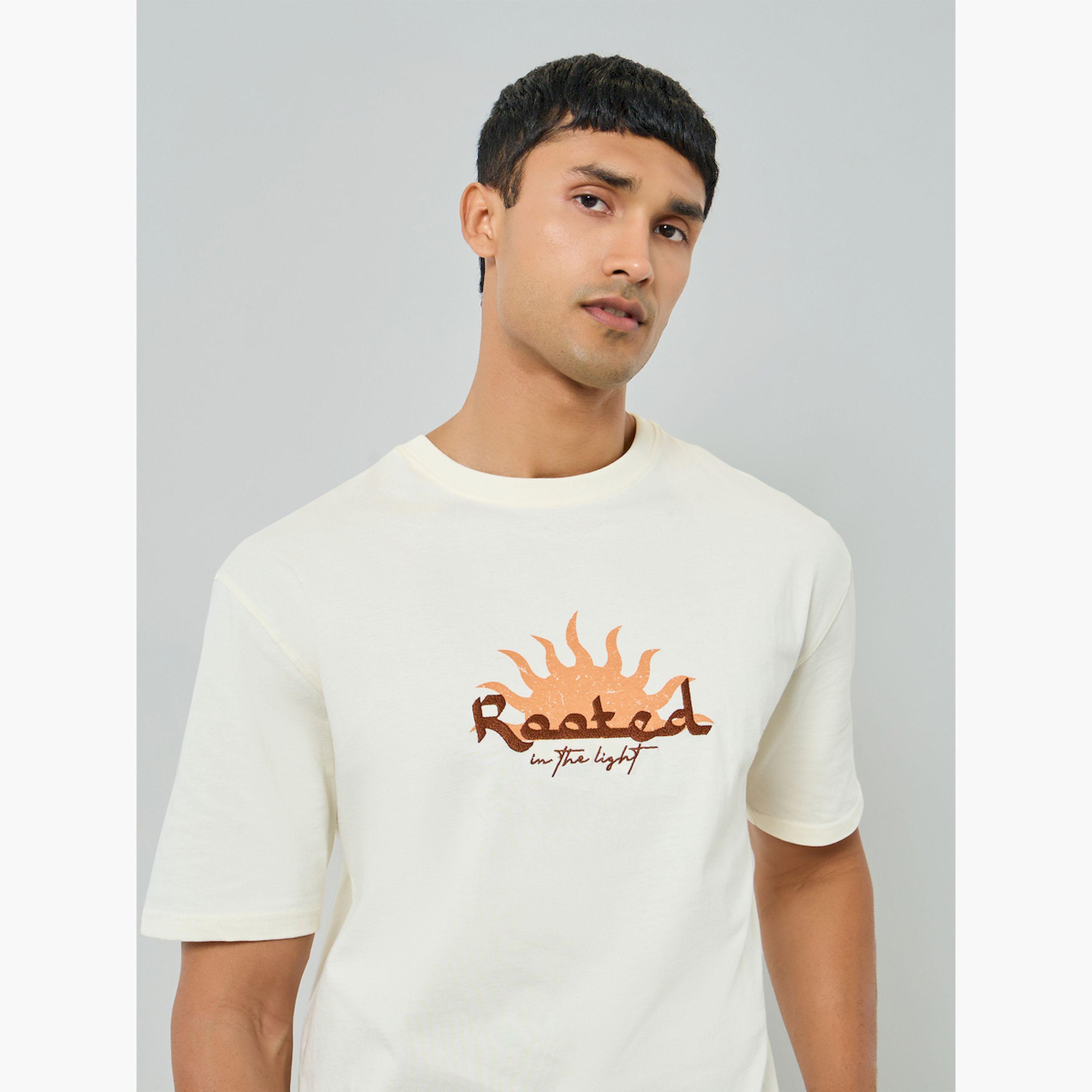 Styli Men Off-White Graphic Print Oversized T-Shirt-men-clothing-tshirtsandpolos-tshirts-image-3