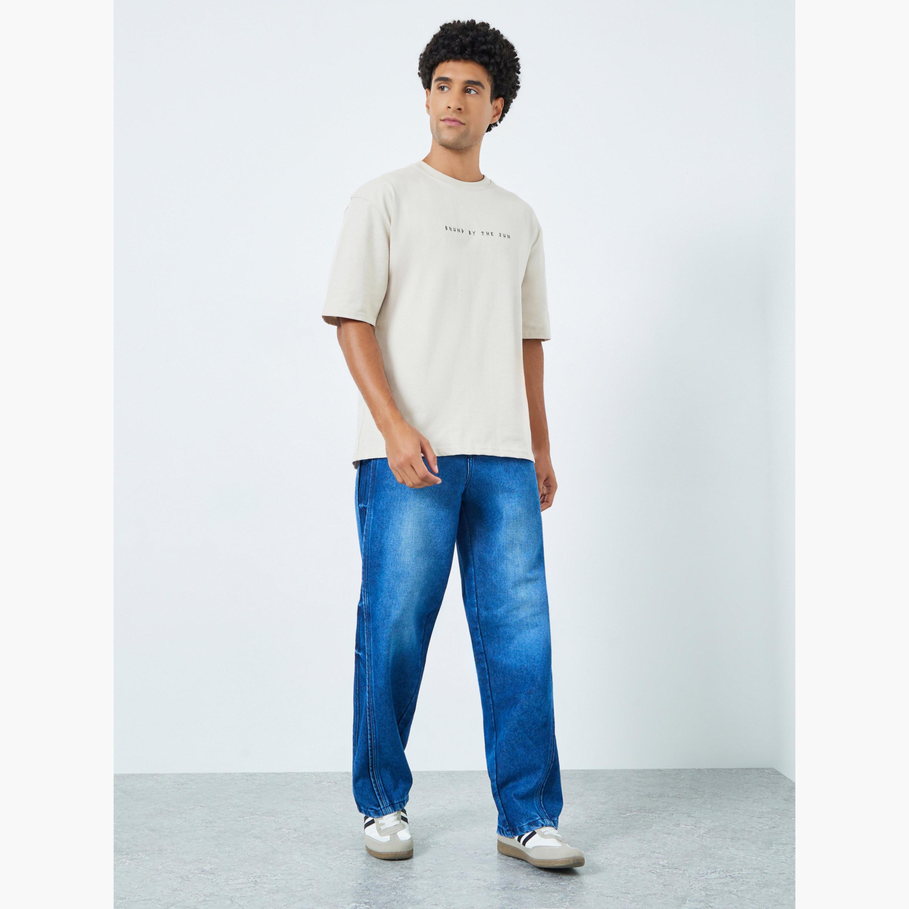 تيشيرت واسع بطبعة صغيرة-men-clothing-tshirtsandpolos-tshirts-image-2