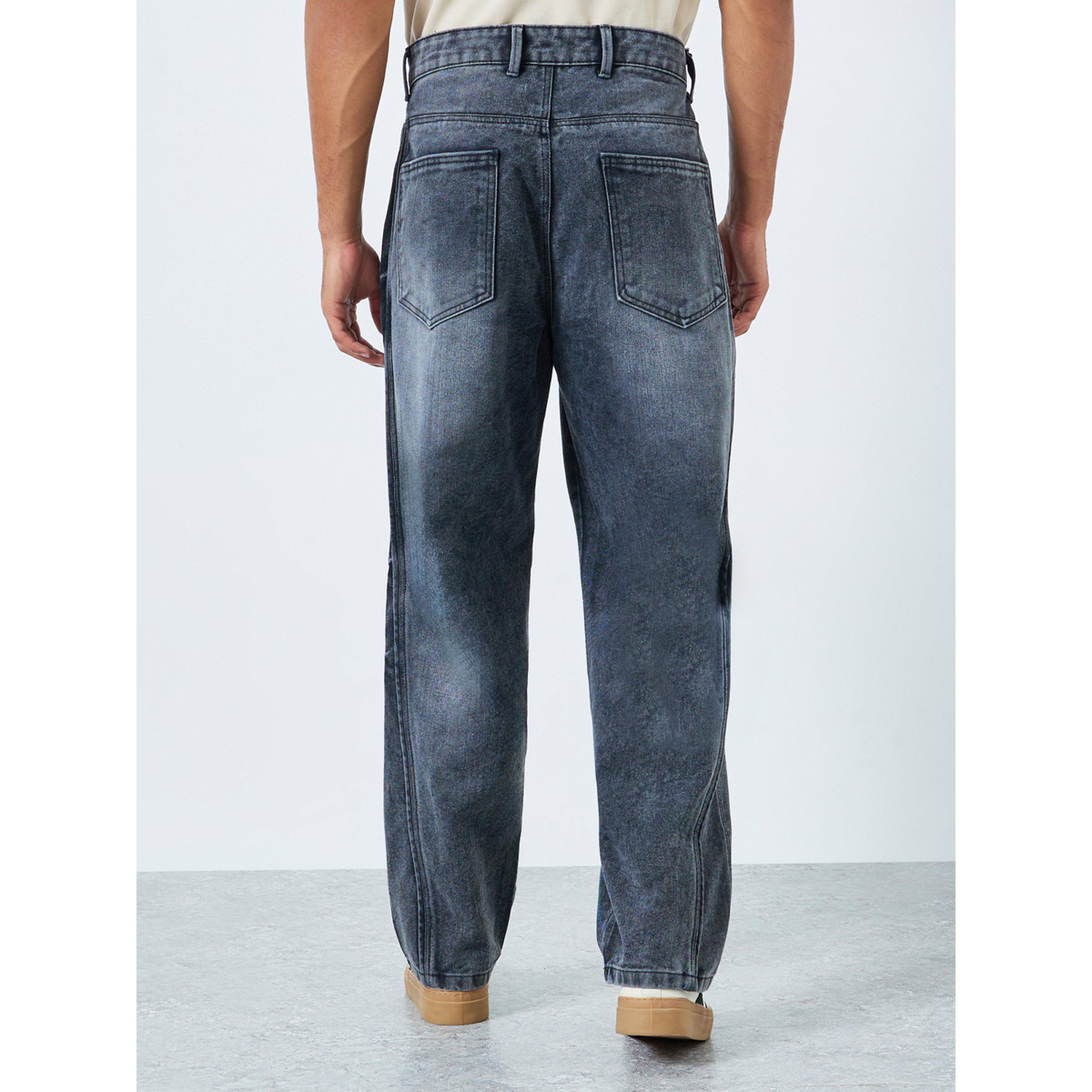 Styli Men Loose Fit Panelled Washed Jeans-men-clothing-bottoms-jeans-image-3