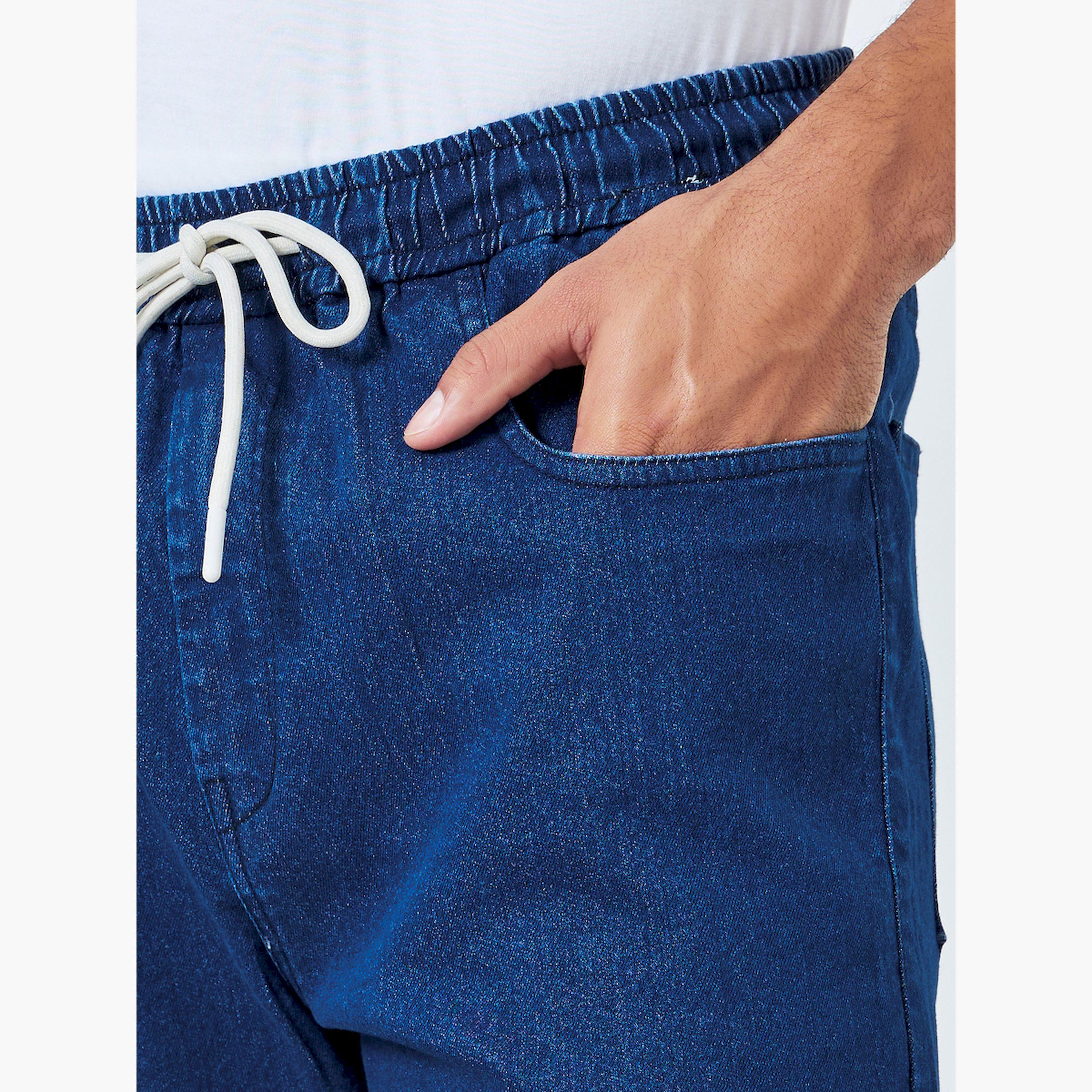 Styli Men Relaxed Fit Jeans with Drawstring-men-clothing-bottoms-jeans-image-3