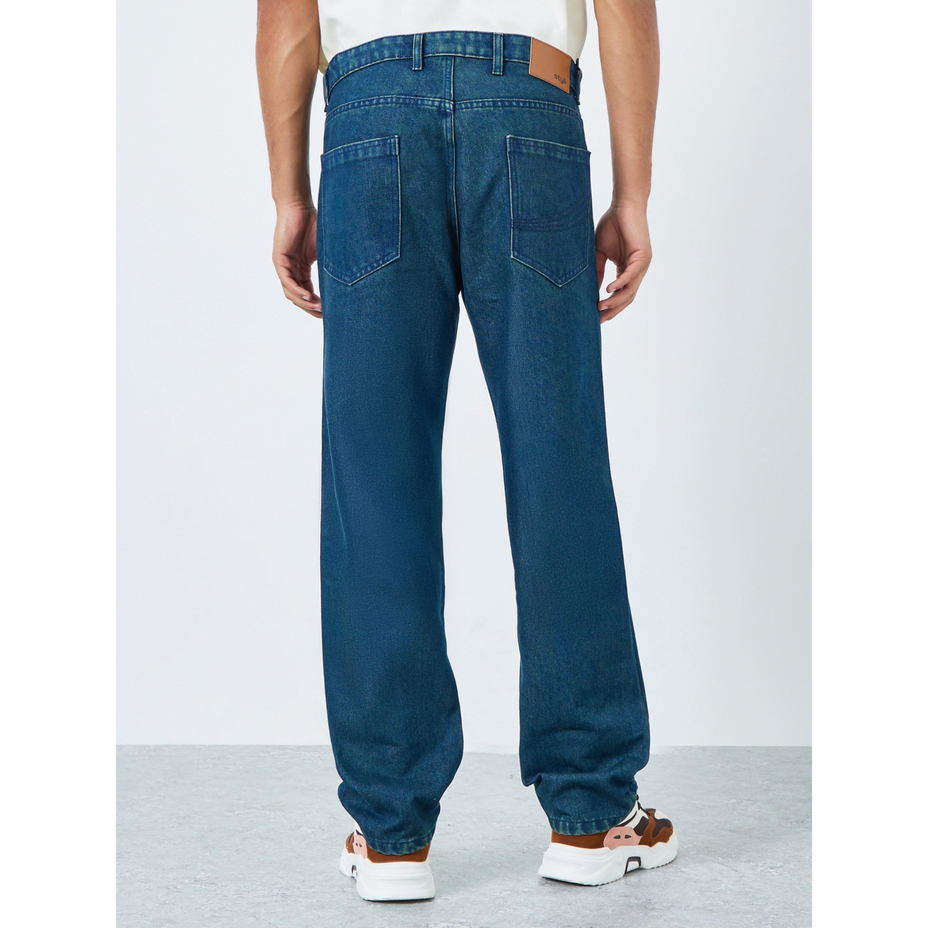 Styli Men Relaxed Fit Tinted Clean Jeans-men-clothing-bottoms-jeans-image-4