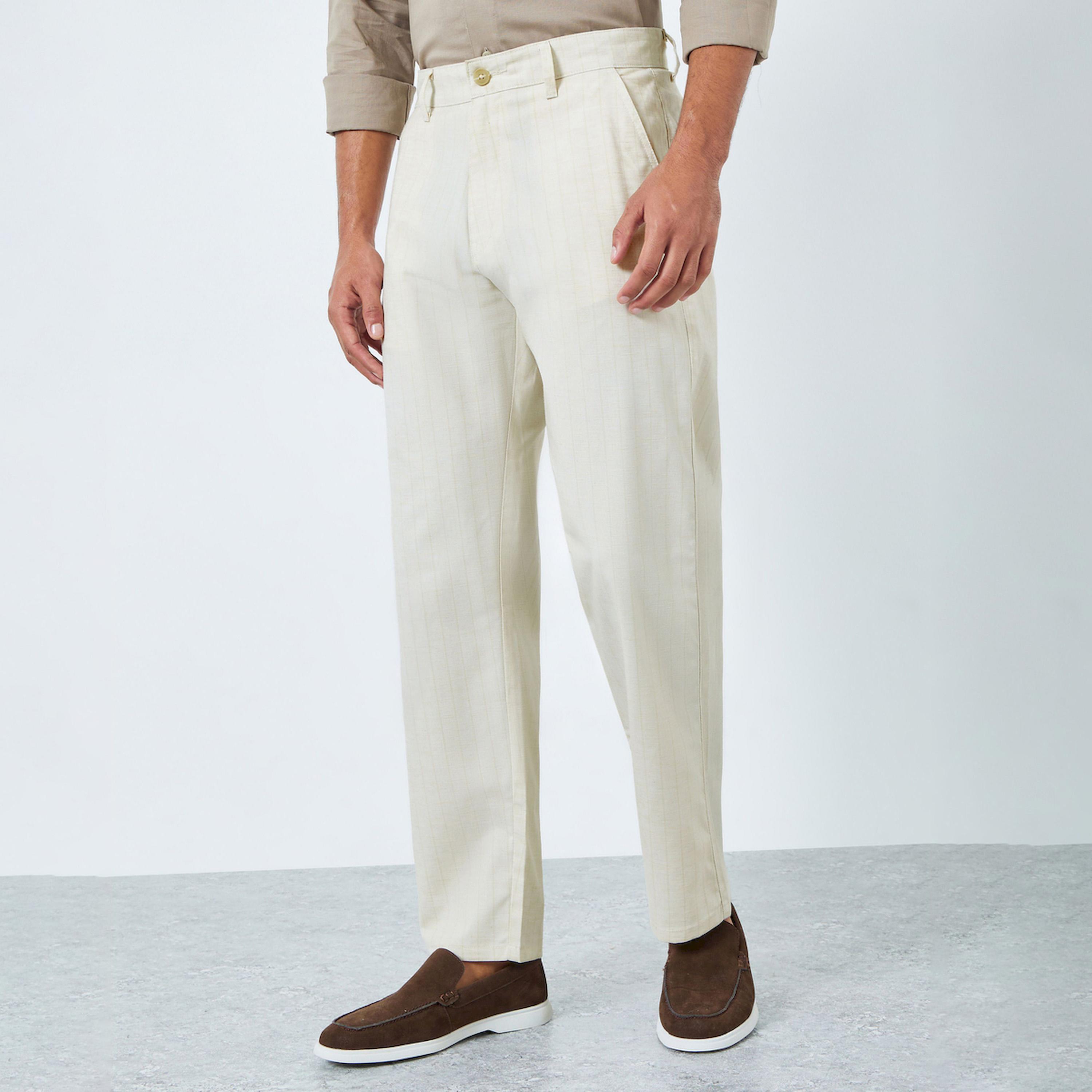 Styli Men Pinstripe Relaxed Fit Trousers-men-clothing-bottoms-trousersandchinos-trousers-image-1