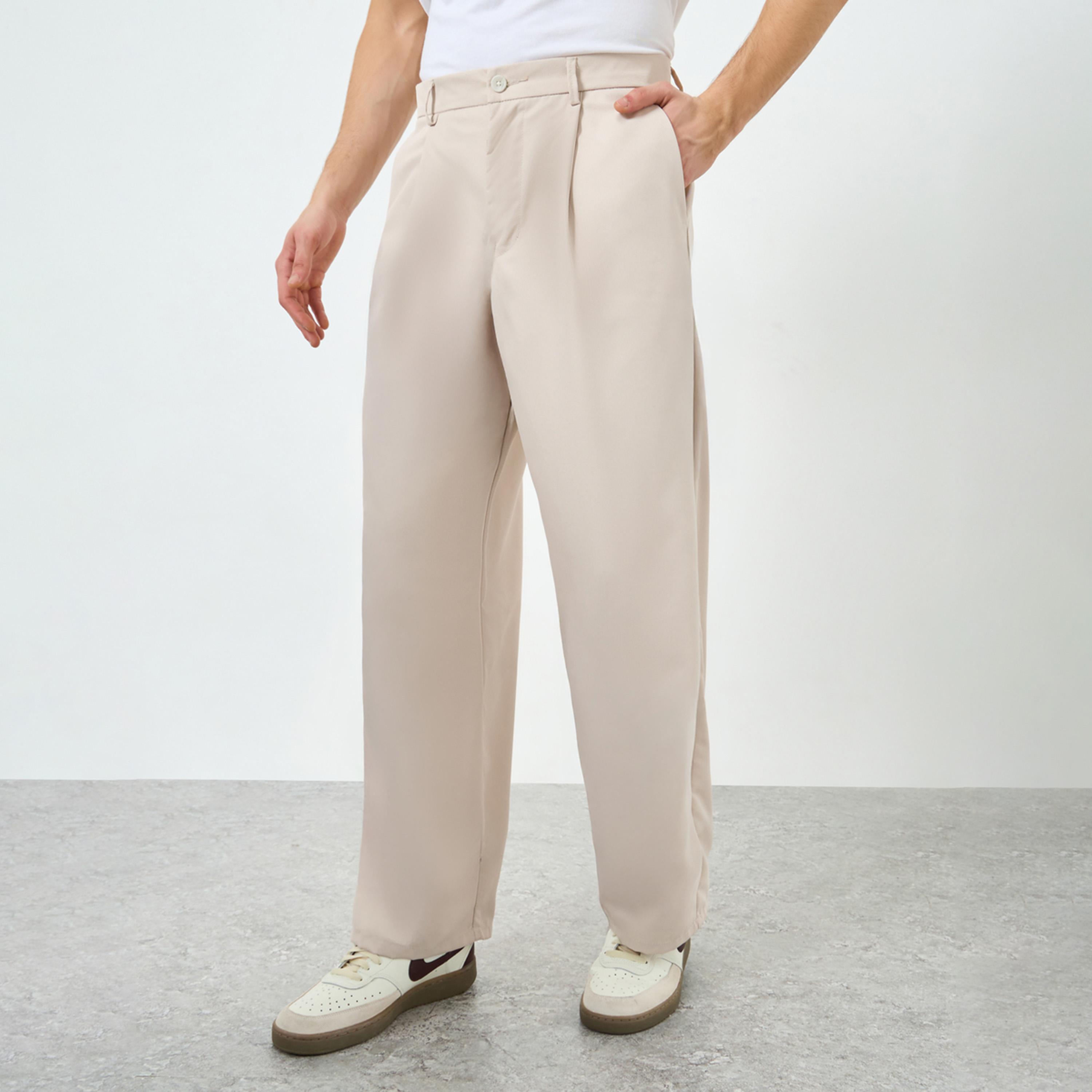 بنطال بأرجل واسعة وكسرات للرجال-men-clothing-bottoms-trousersandchinos-trousers-image-1