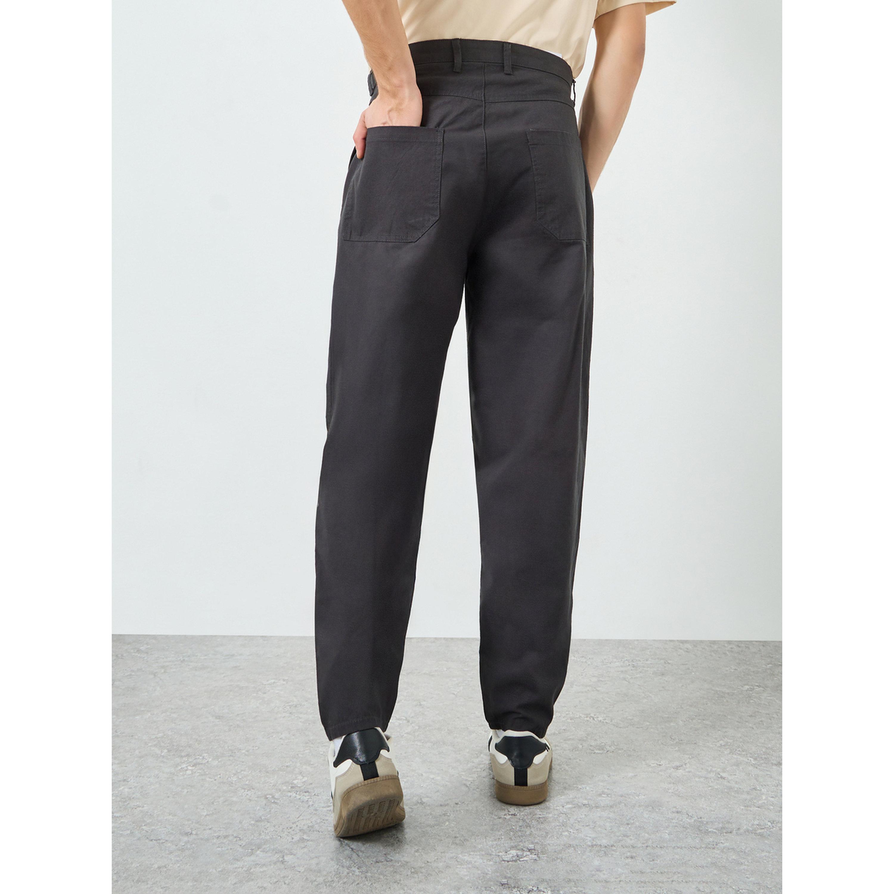 Styli Men Blue Relaxed Fit Trousers-men-clothing-bottoms-trousersandchinos-trousers-image-4