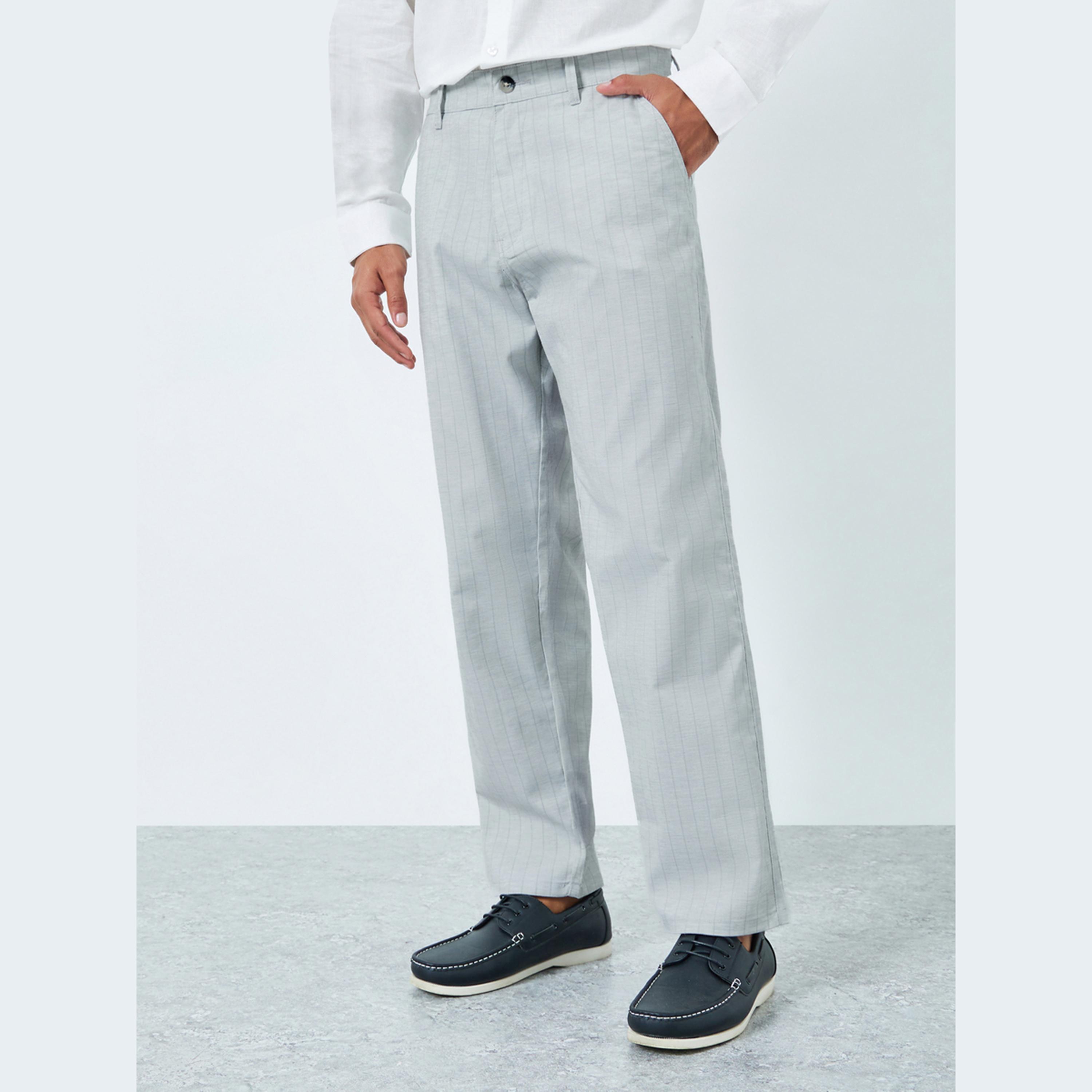 بنطال مستقيم بخطوط رفيعة للرجال-men-clothing-bottoms-trousersandchinos-trousers-image-1