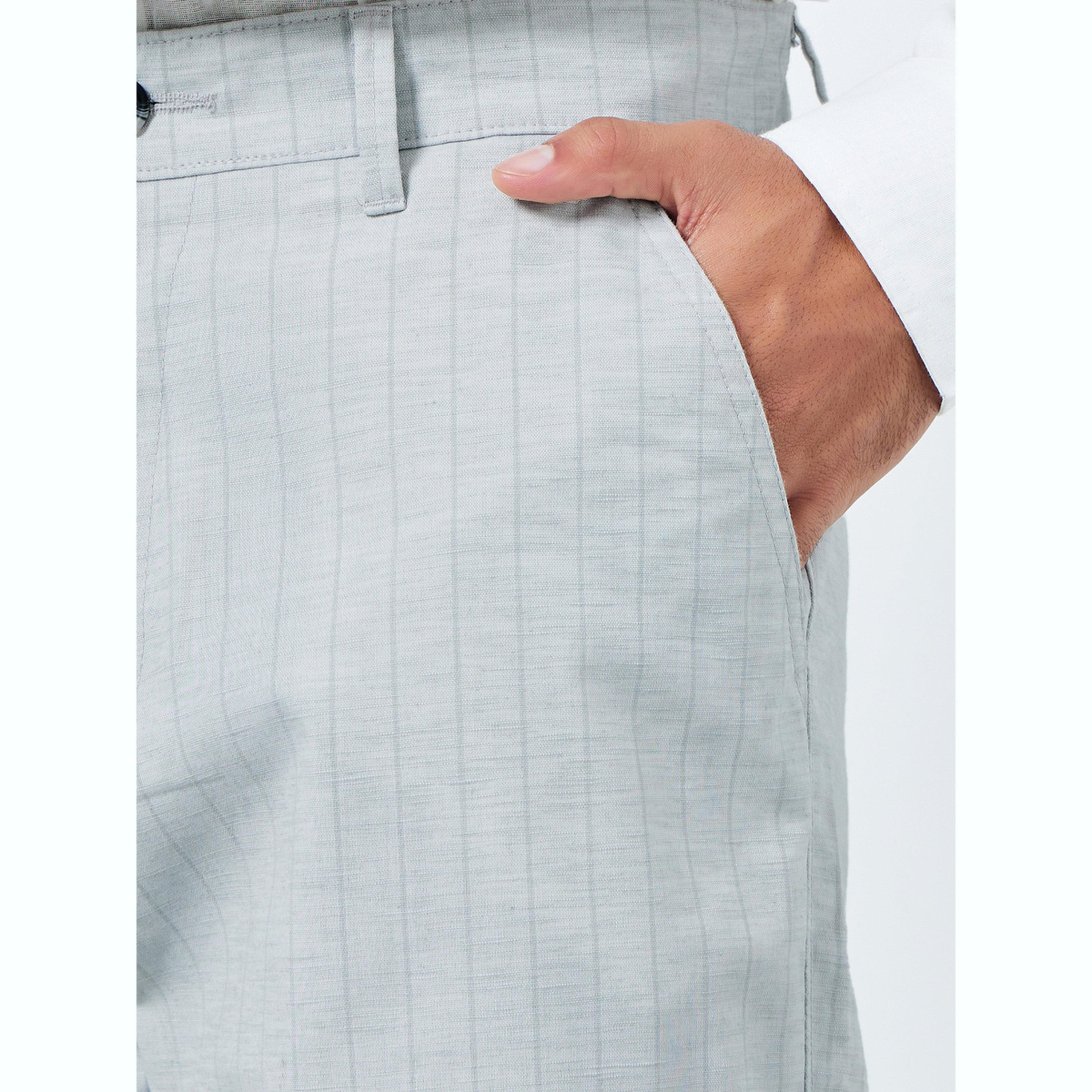 Styli Men Grey Pinstriped Straight Leg Trousers-men-clothing-bottoms-trousersandchinos-trousers-image-3