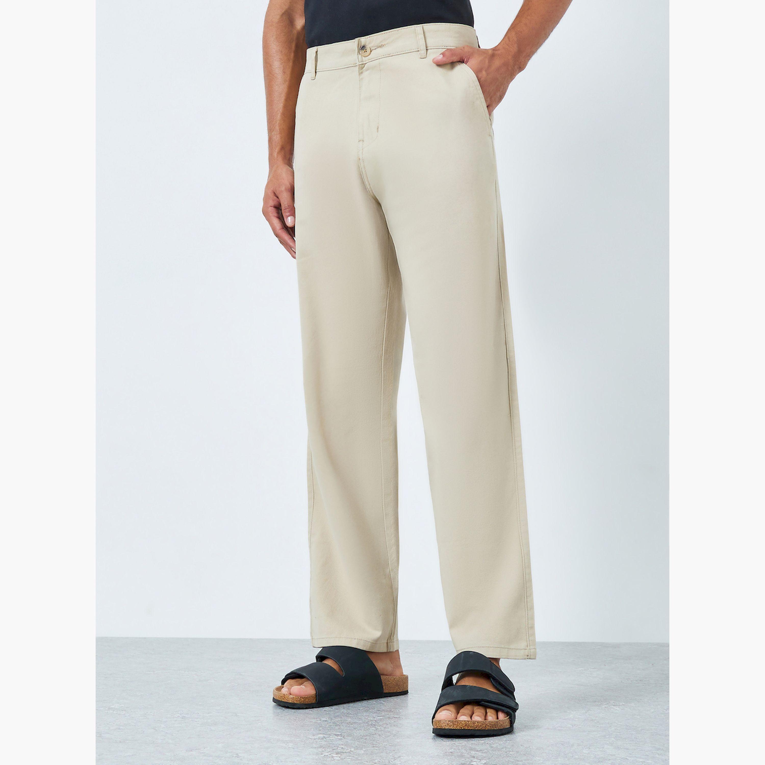 Styli Men Beige Relaxed Fit Chinos-men-clothing-bottoms-trousersandchinos-chinos-image-1