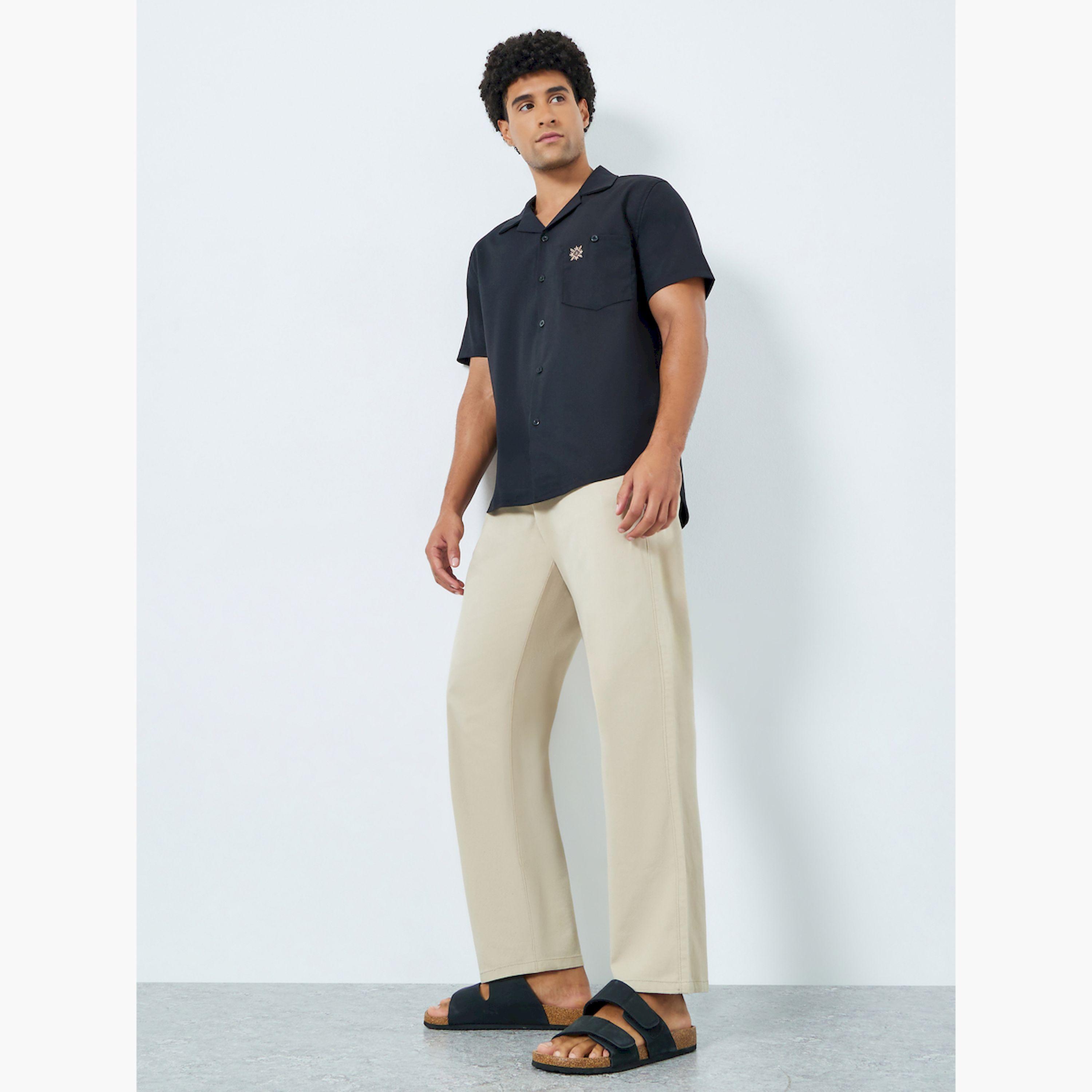 Styli Men Beige Relaxed Fit Chinos-men-clothing-bottoms-trousersandchinos-chinos-image-2