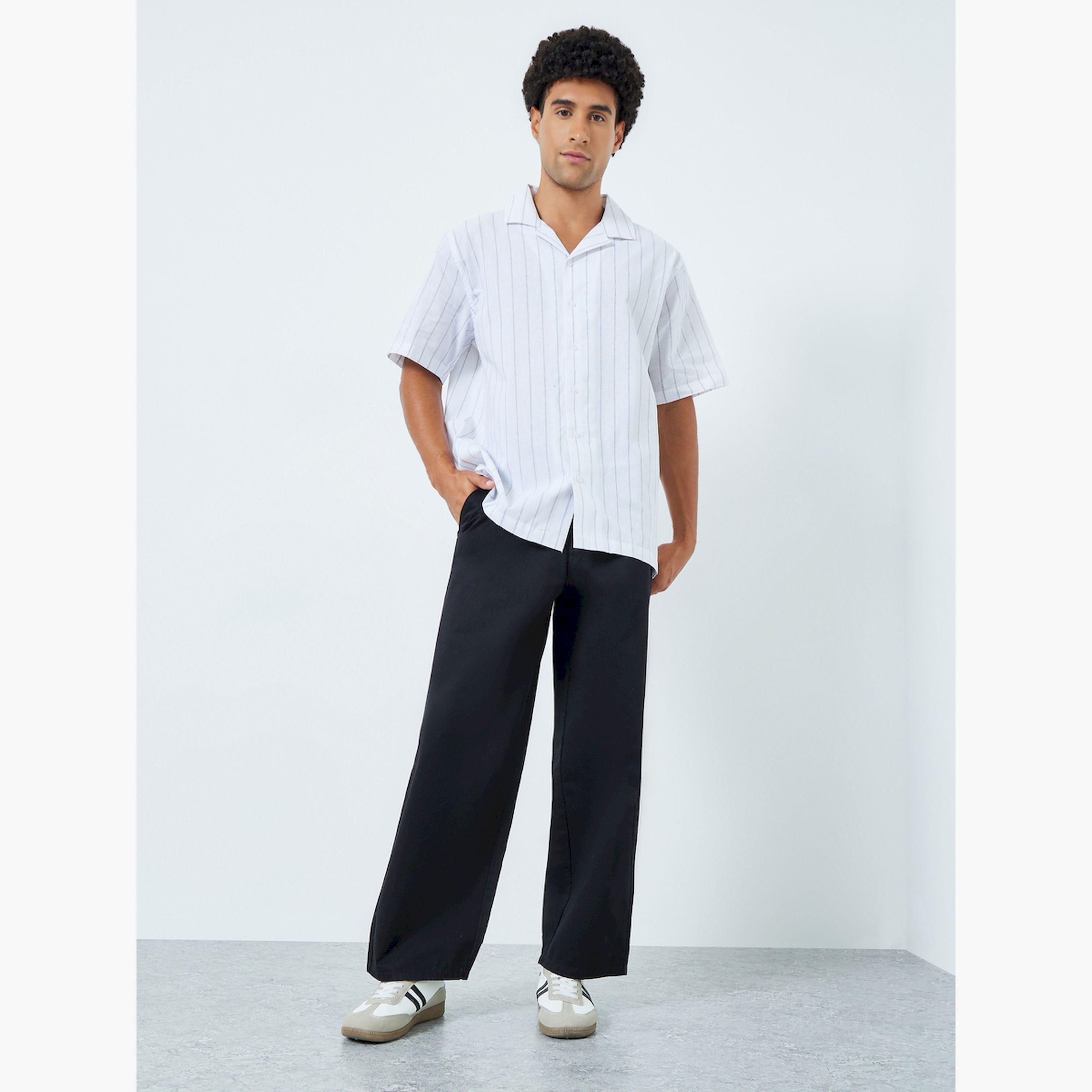 Styli Men Black Baggy Fit Pants-men-clothing-bottoms-trousersandchinos-trousers-image-2