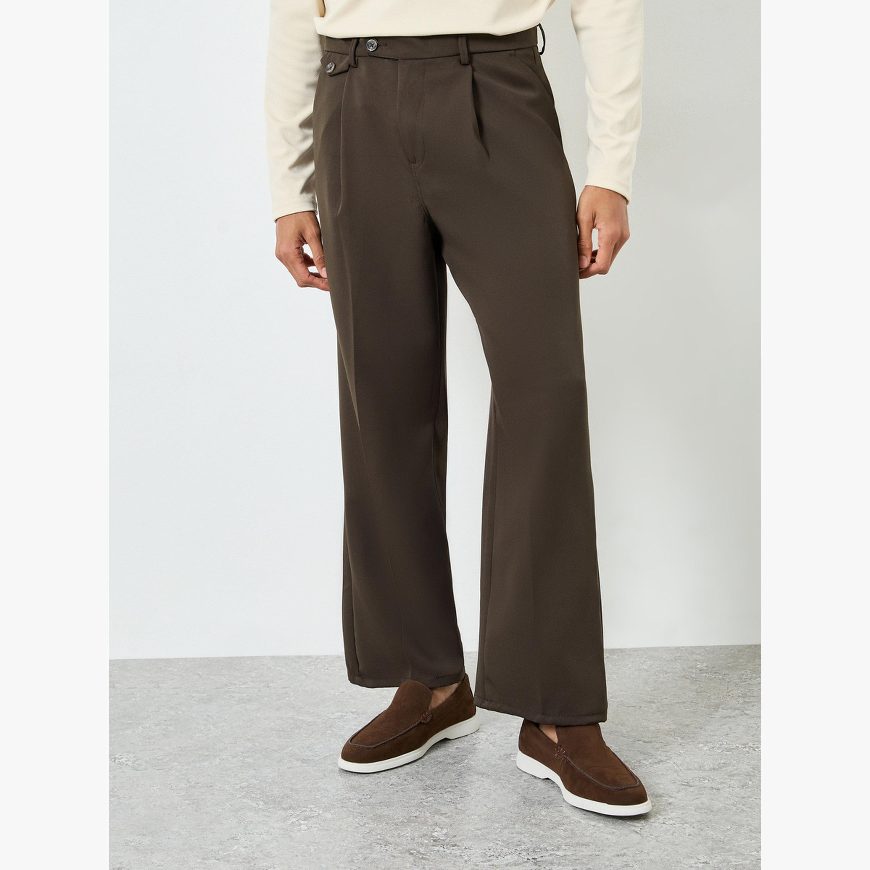 بنطال تراوزر بأرجل واسعة وبكسرات-men-clothing-bottoms-trousersandchinos-trousers-image-1