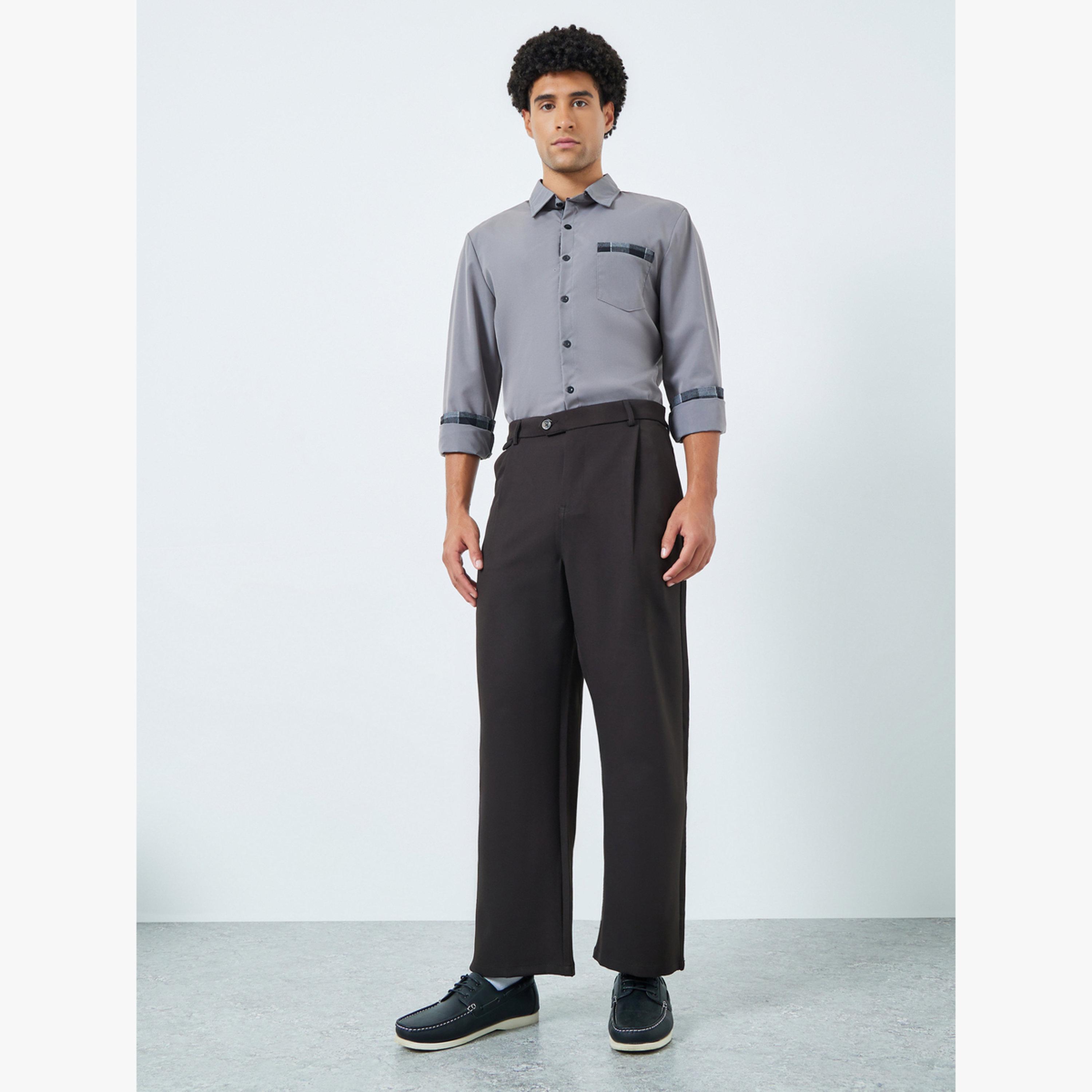 Styli Men High Rise Wide Leg Korean Pants-men-clothing-trousersandchinos-trousers-image-2