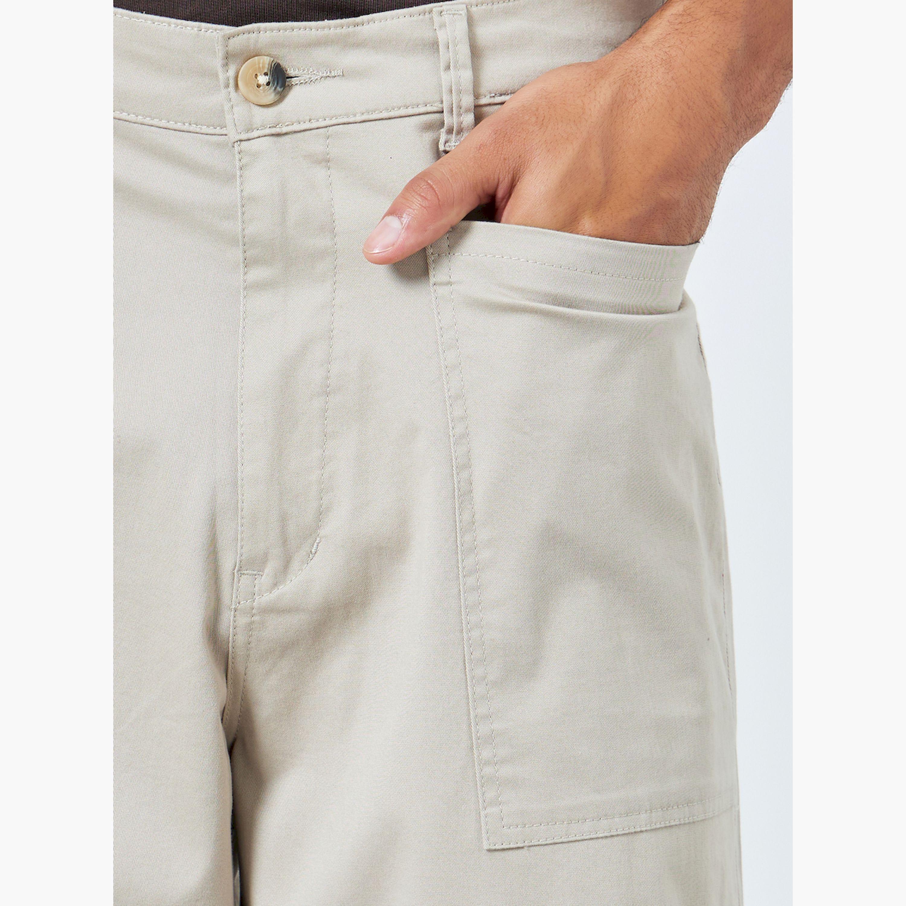 Styli Men Beige Baggy Fit Trousers with Cargo Pockets-men-clothing-bottoms-joggers-image-4