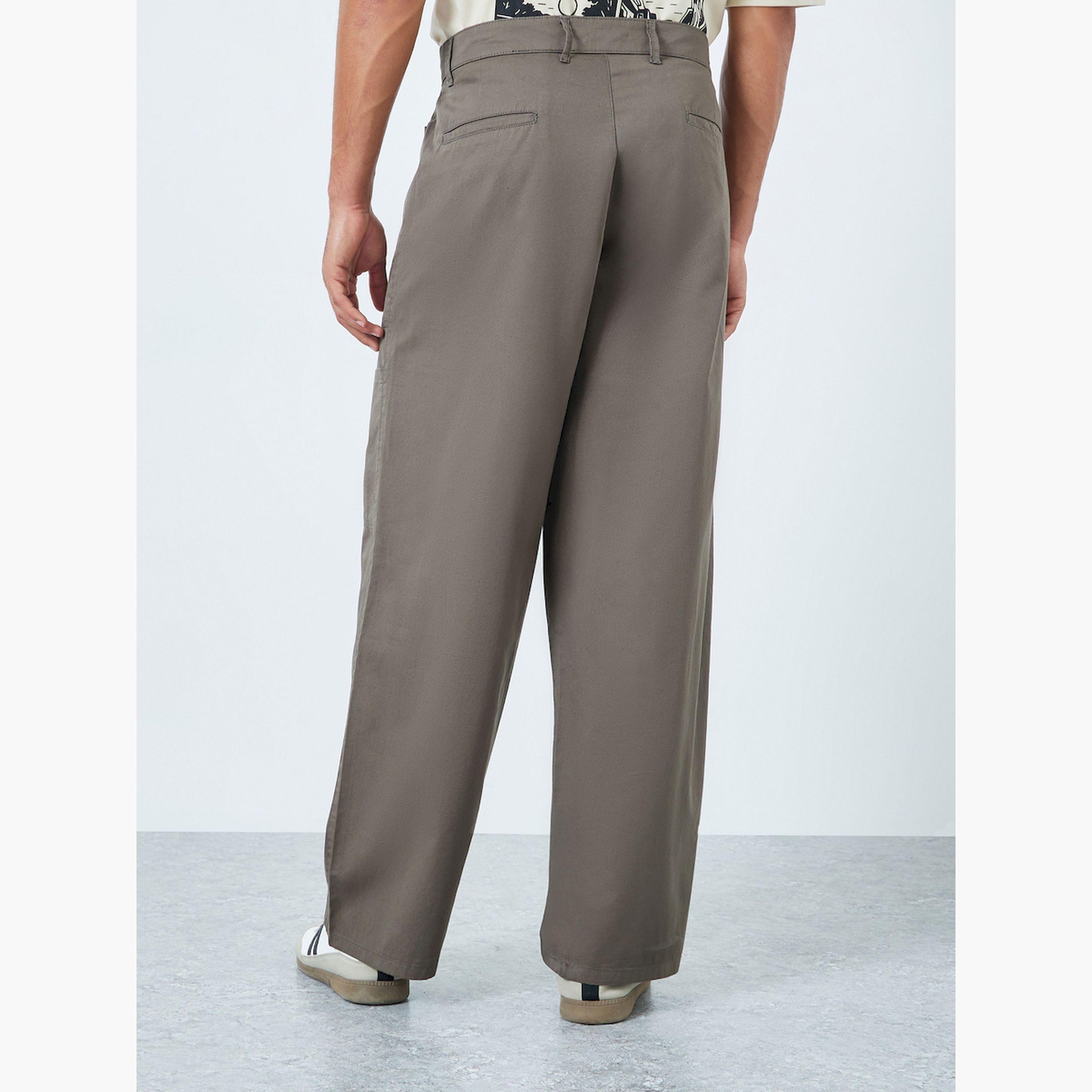 Styli Men Green Baggy Fit Trousers with Cargo Pockets-men-clothing-bottoms-joggers-image-3