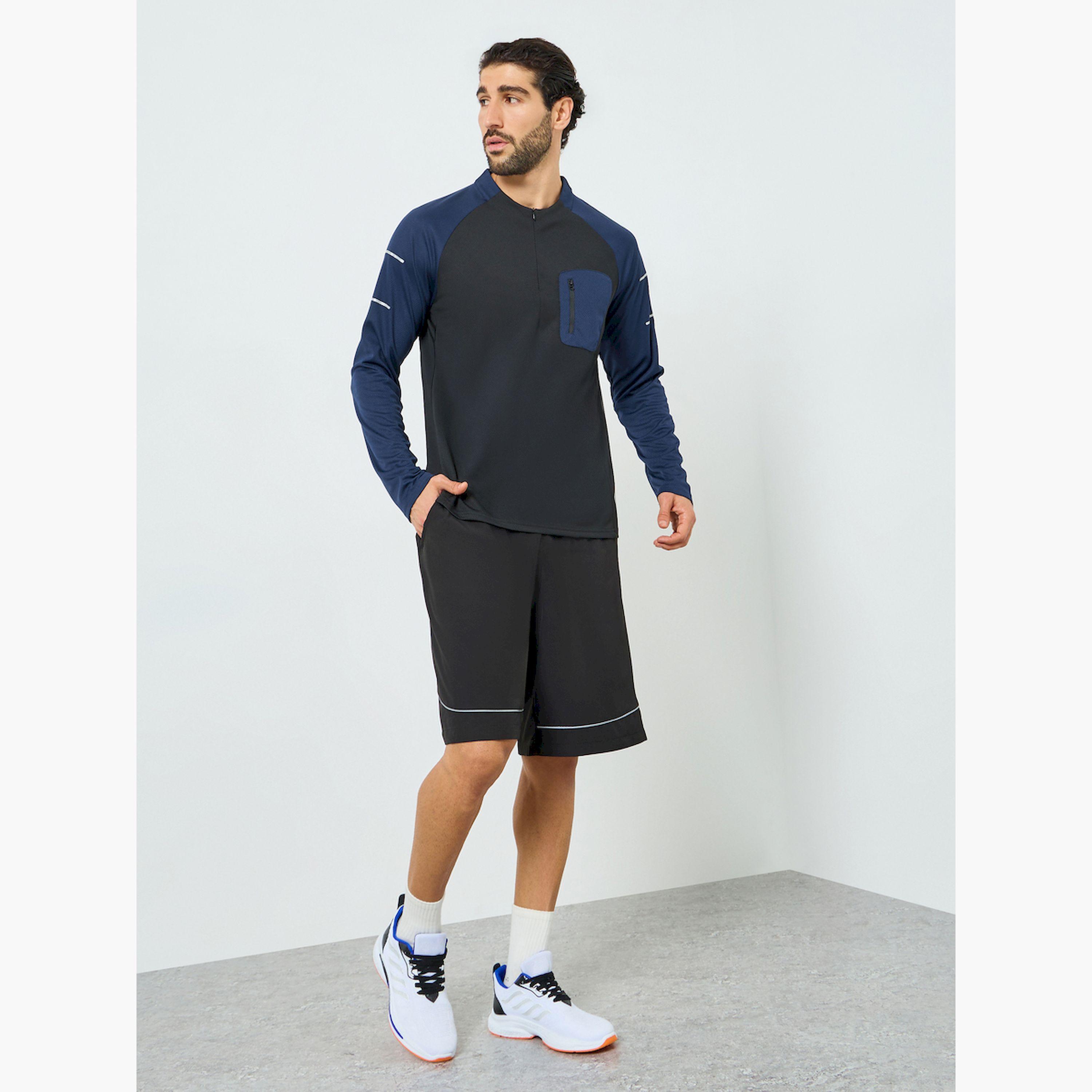 Styli Men Contrast Raglan Sleeve Utility Training Top-men-clothing-sportswearandactivewear-tshirtsandpolos-image-2