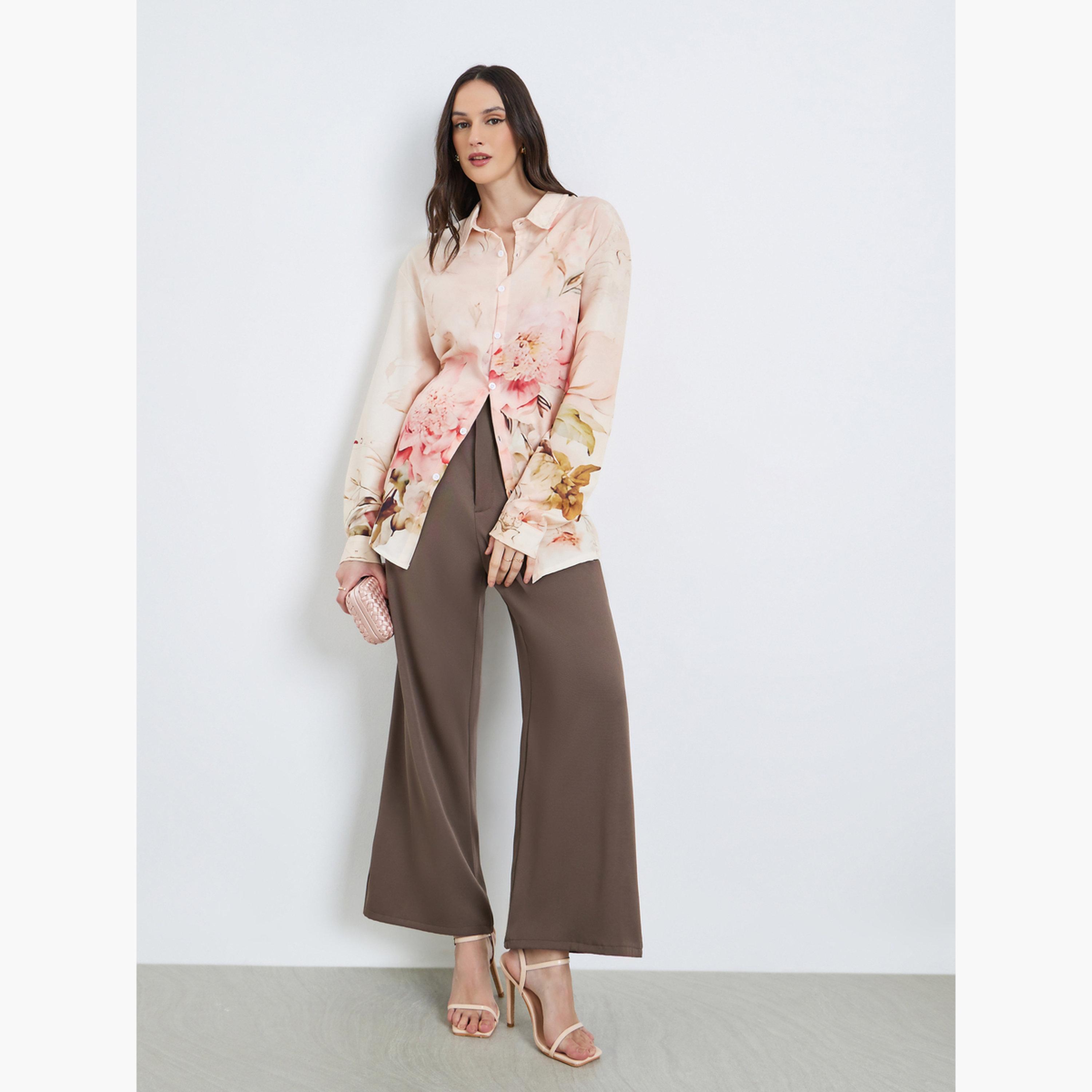 قميص بأكمام طويلة وطبعة زهور-women-clothing-shirtsandblouses-shirts-image-2