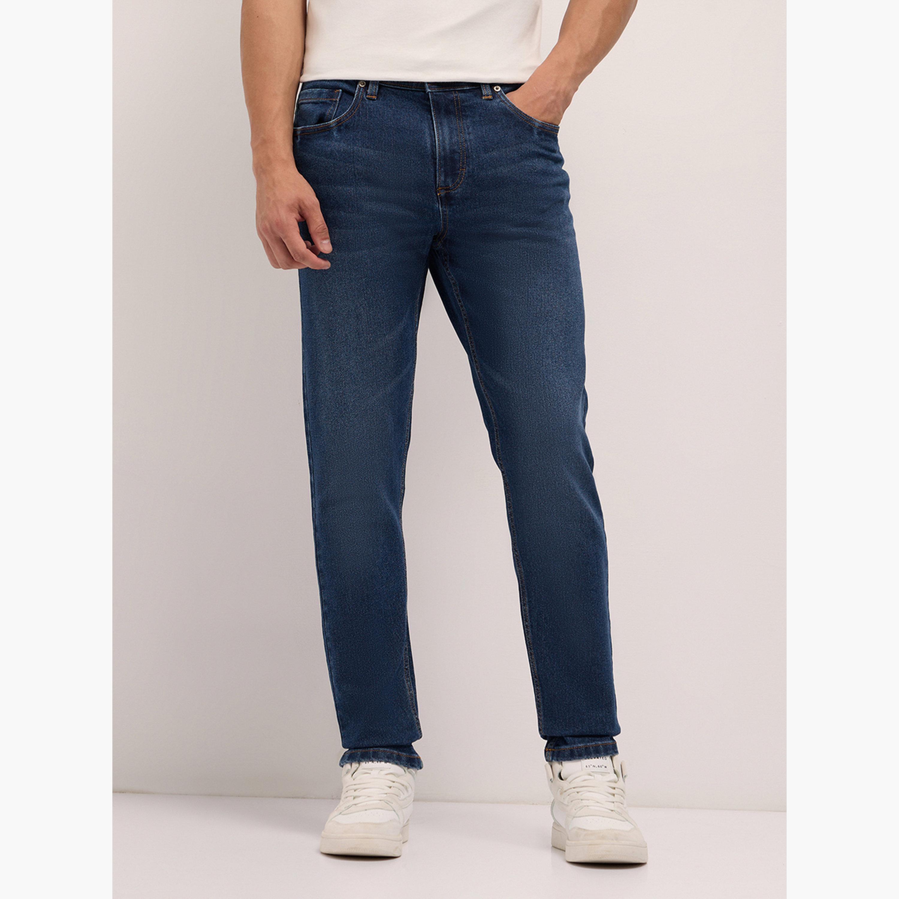 The Bear House X Styli Men Cotton Blend Mid Rise Slim Fit Jeans-men-clothing-bottoms-jeans-image-1