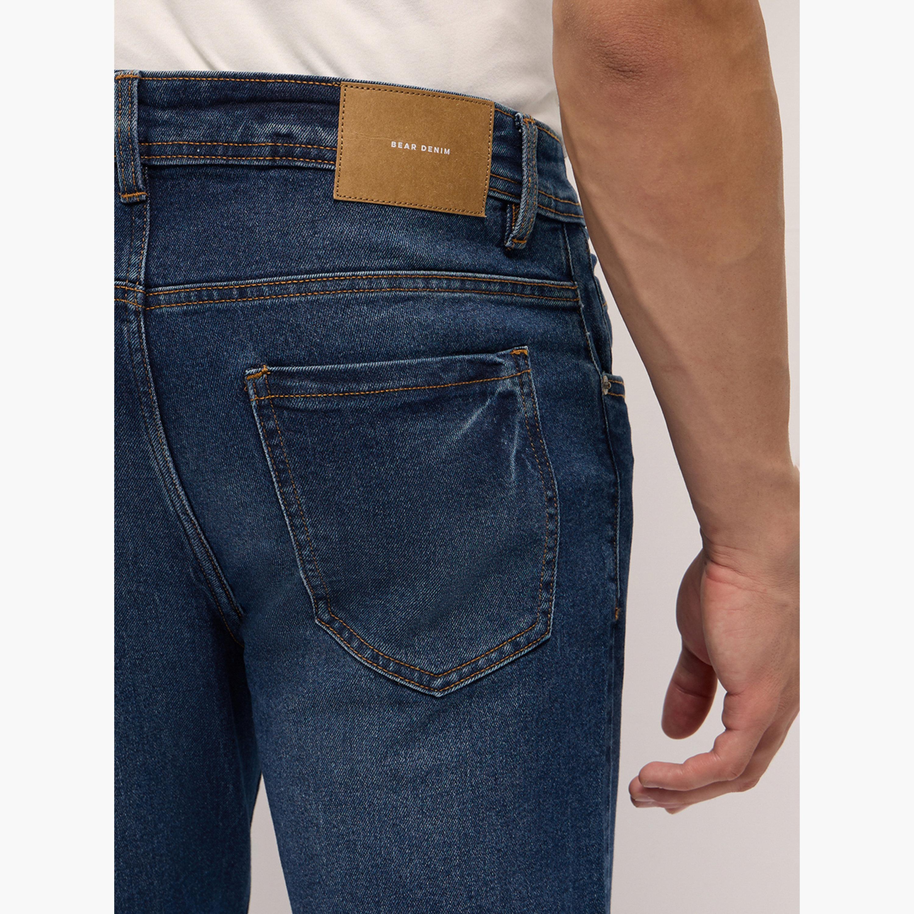 The Bear House X Styli Men Cotton Blend Mid Rise Slim Fit Jeans-men-clothing-bottoms-jeans-image-4