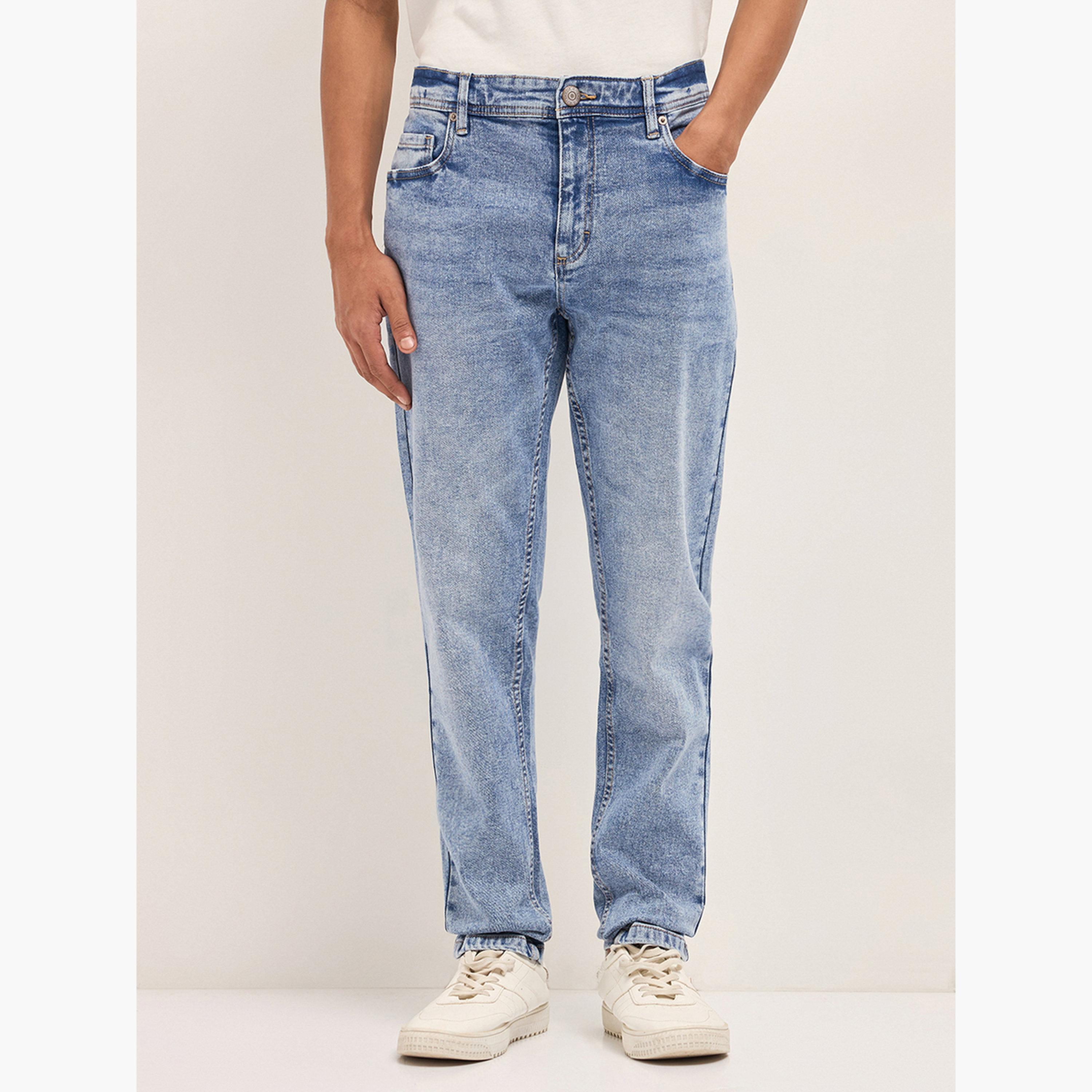 جينز قطن بخصر متوسط وقصة ضيقة-men-clothing-bottoms-jeans-image-1