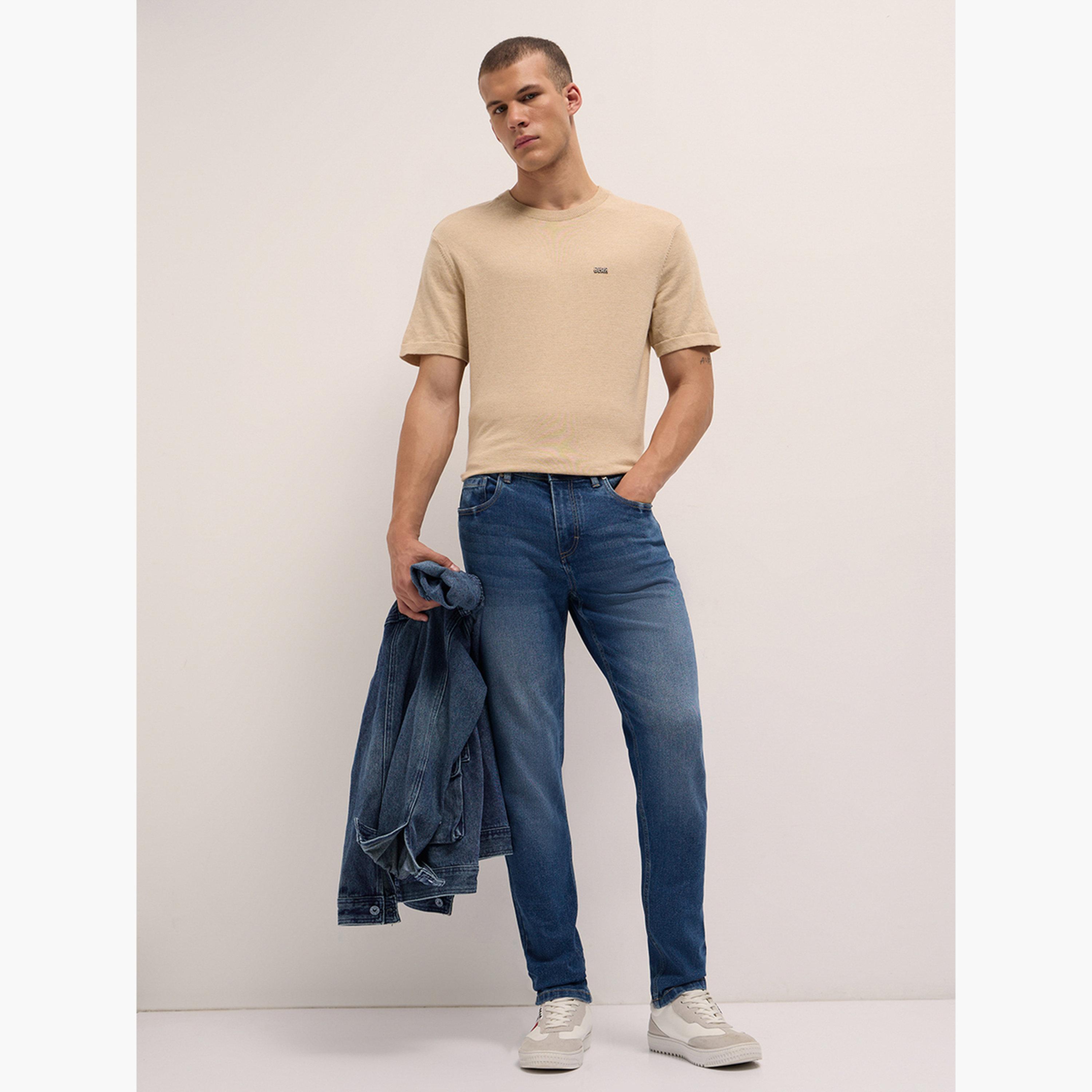 جينز مزيج قطن بخصر متوسط وقصة ضيقة-men-clothing-bottoms-jeans-image-2