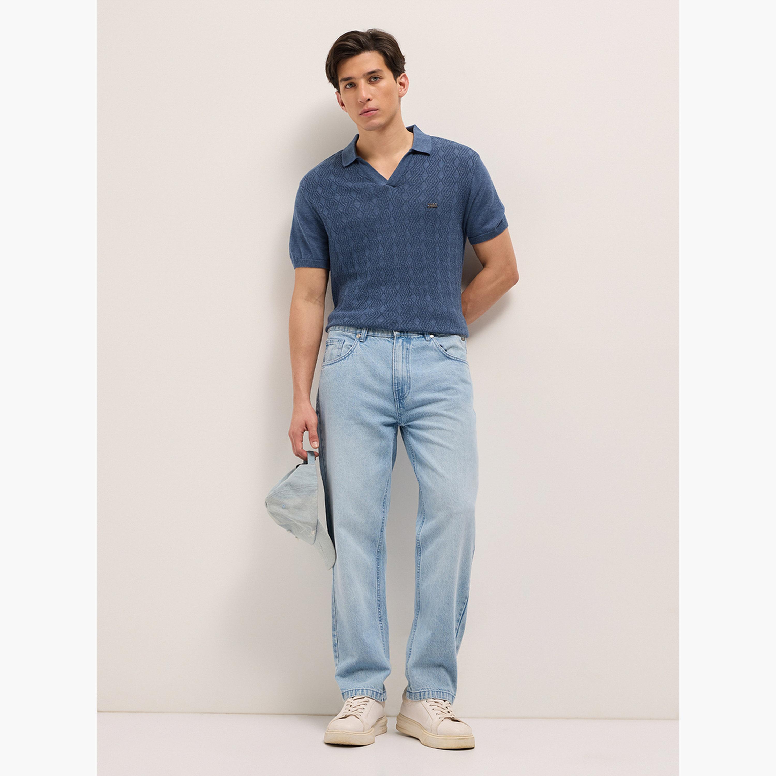 The Bear House X Styli Men Mid-Rise Straight Fit Light Fade Jeans-men-clothing-bottoms-jeans-image-2