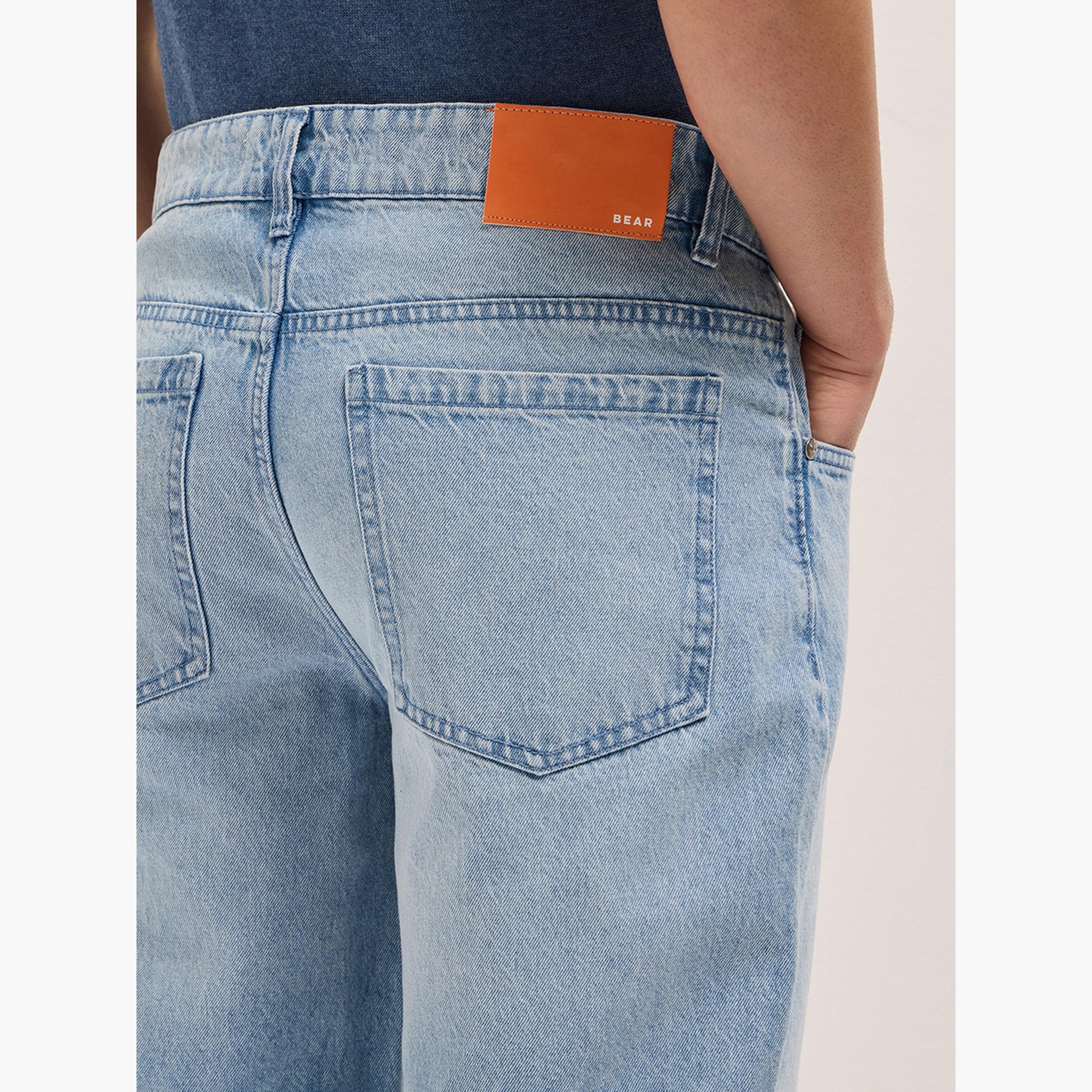 The Bear House X Styli Men Mid-Rise Straight Fit Light Fade Jeans-men-clothing-bottoms-jeans-image-3