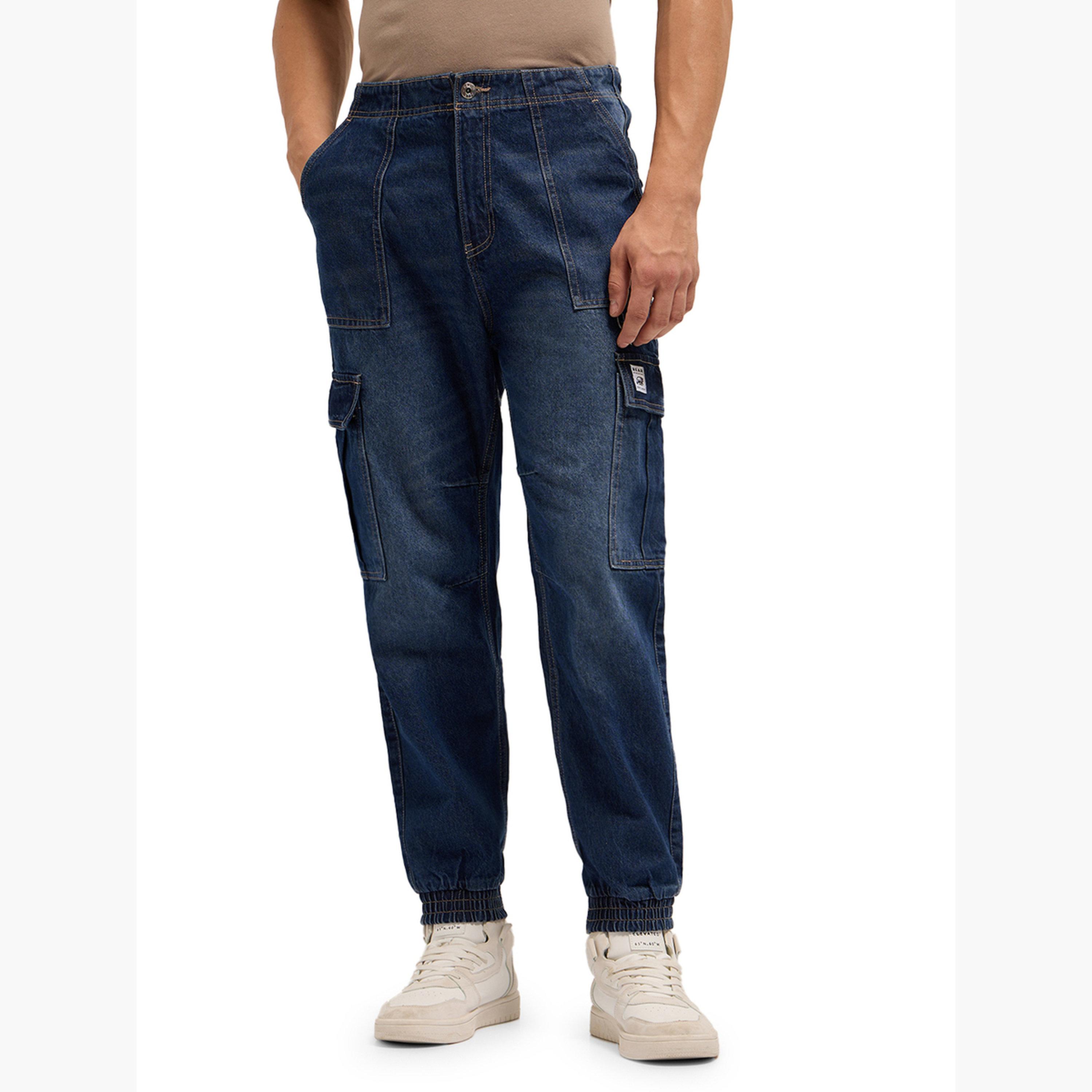 جينز كارجو بخصر متوسط وقصة واسعة باغي-men-clothing-bottoms-jeans-image-5