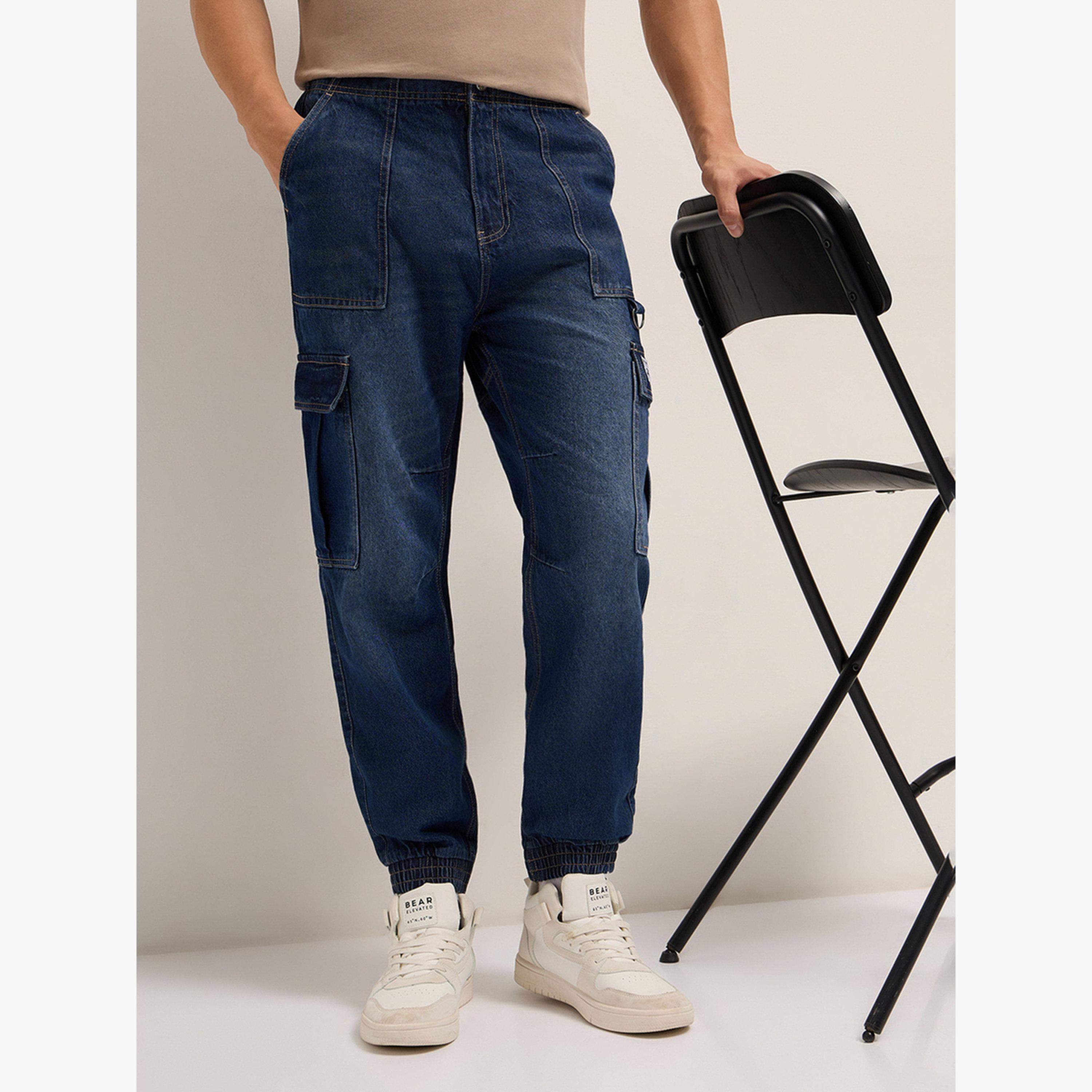 جينز كارجو بخصر متوسط وقصة واسعة باغي-men-clothing-bottoms-jeans-image-6