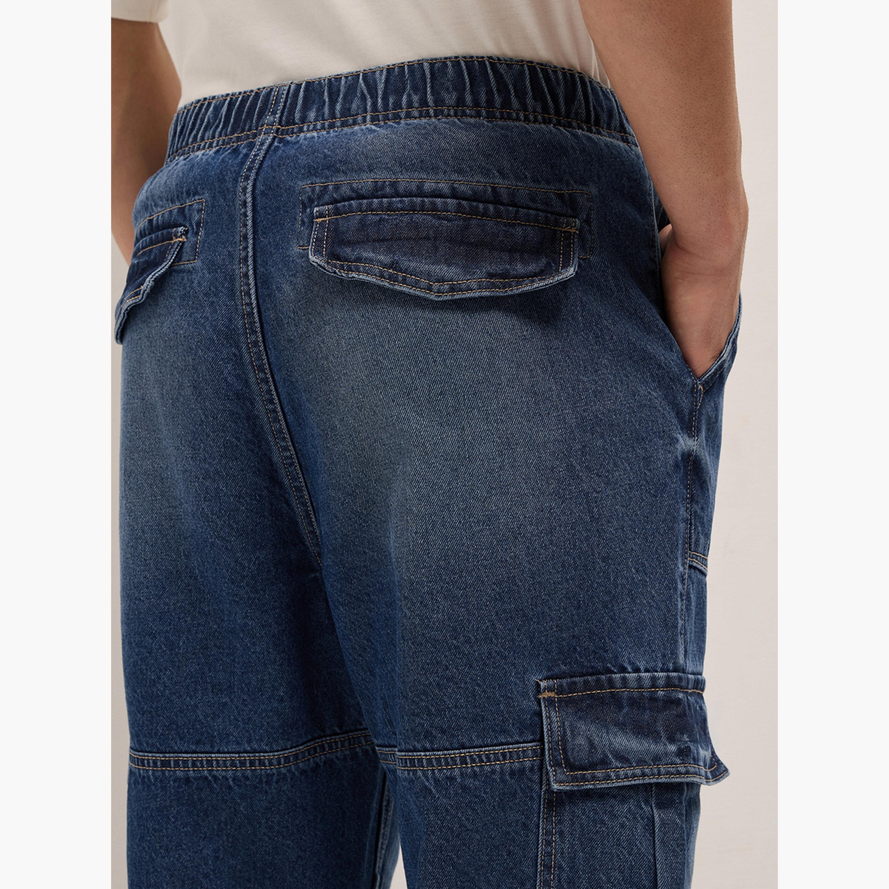 ذا بير هاوس × ستايلي - بنطلون جينز رجالي متوسط ​​الارتفاع بقصة فضفاضة-men-clothing-bottoms-jeans-image-3