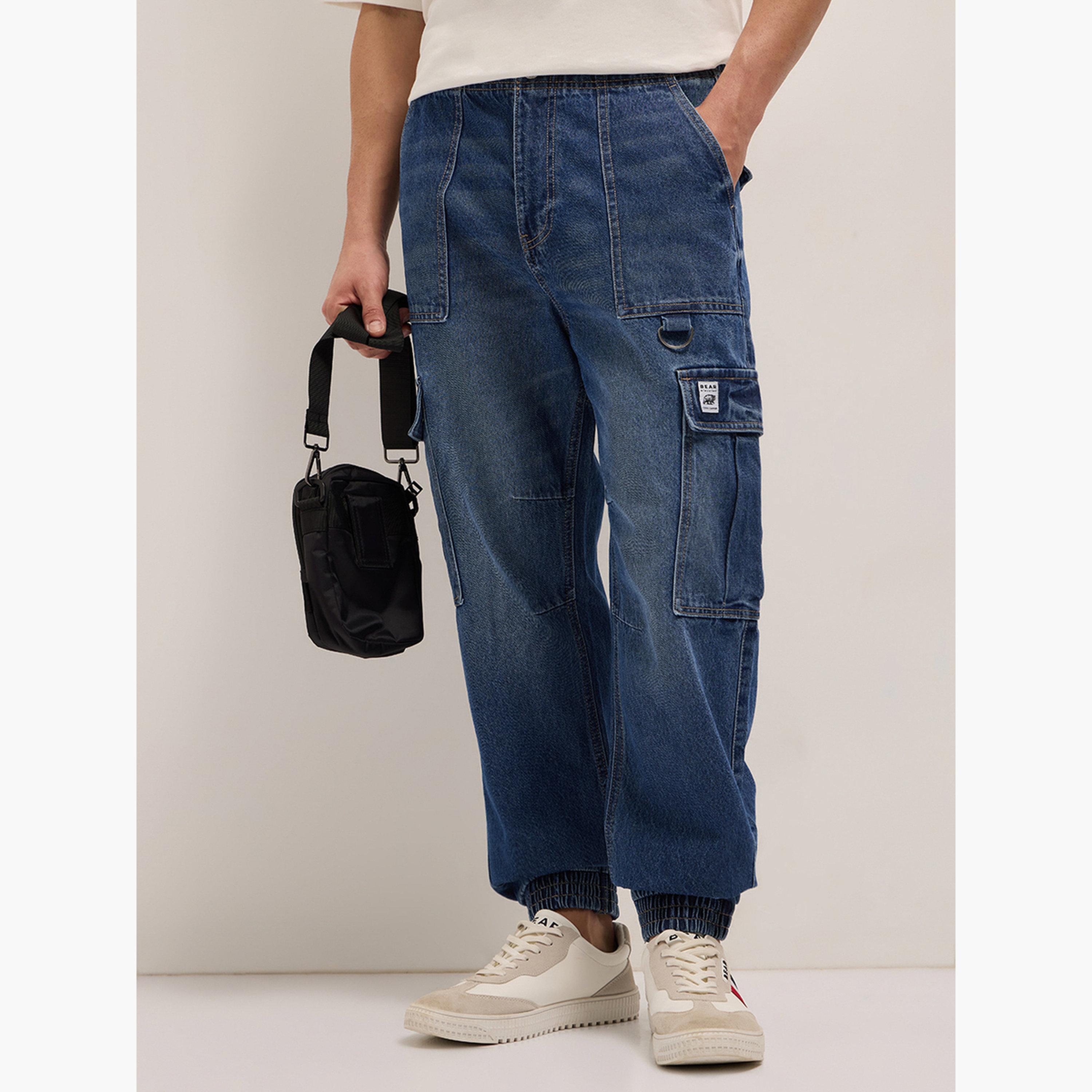 ذا بير هاوس × ستايلي - بنطلون جينز رجالي متوسط ​​الارتفاع بقصة فضفاضة-men-clothing-bottoms-jeans-image-5