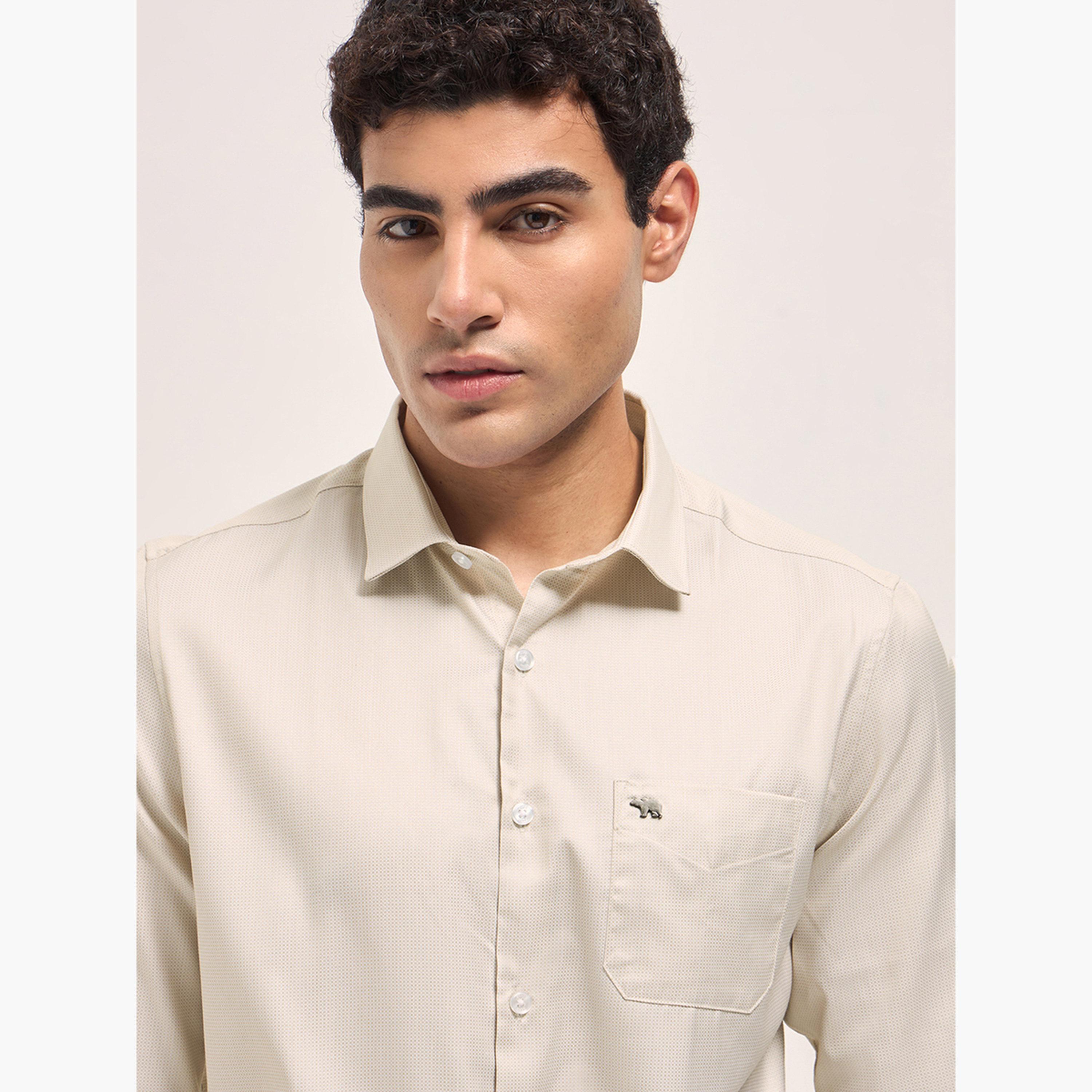 The Bear House X Styli Men's Printed Tailored Fit Formal Shirt-men-clothing-shirts-image-2