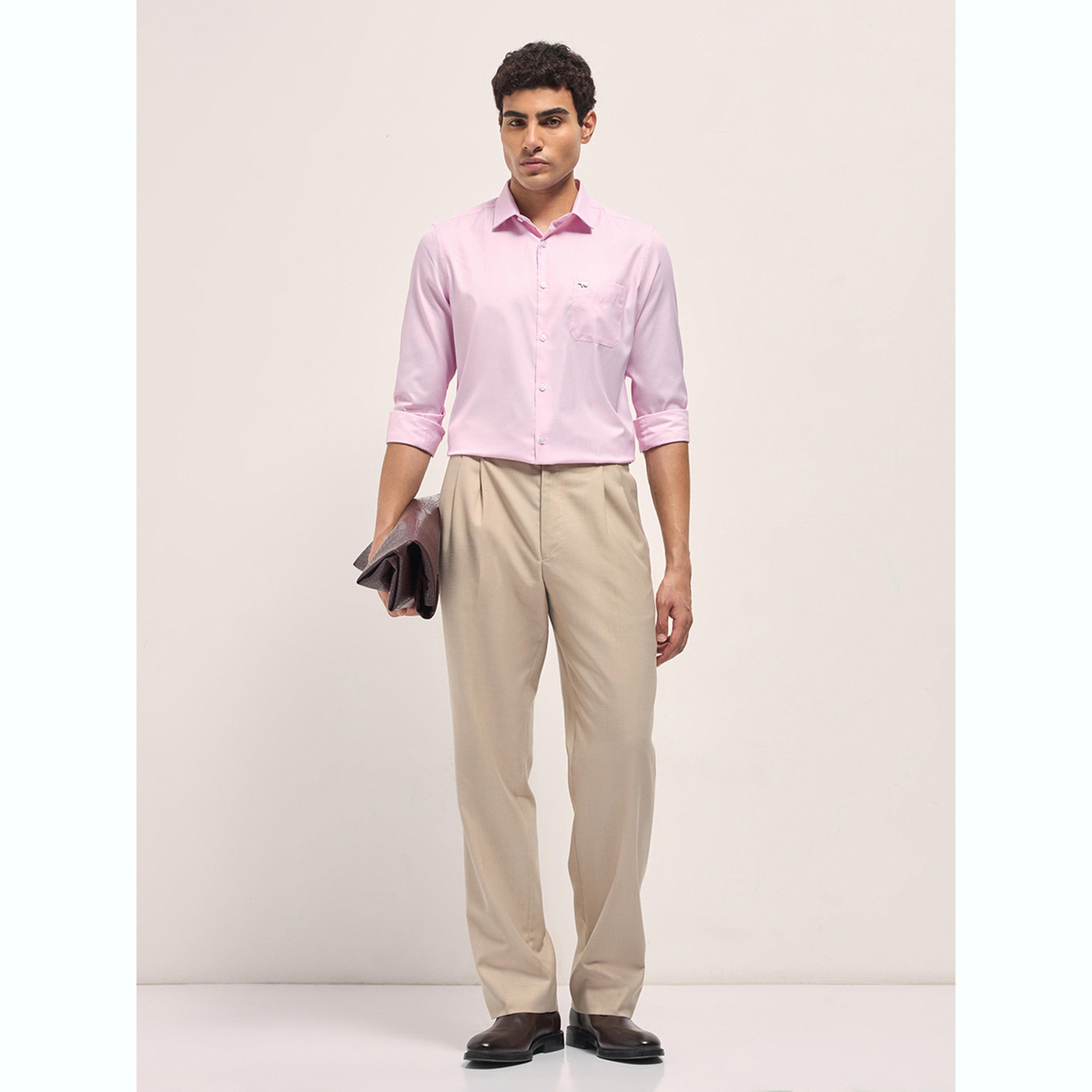 ذا بير هاوس × ستايلي - قميص رجالي رسمي مطبوع قصة محددة-men-clothing-shirts-image-2