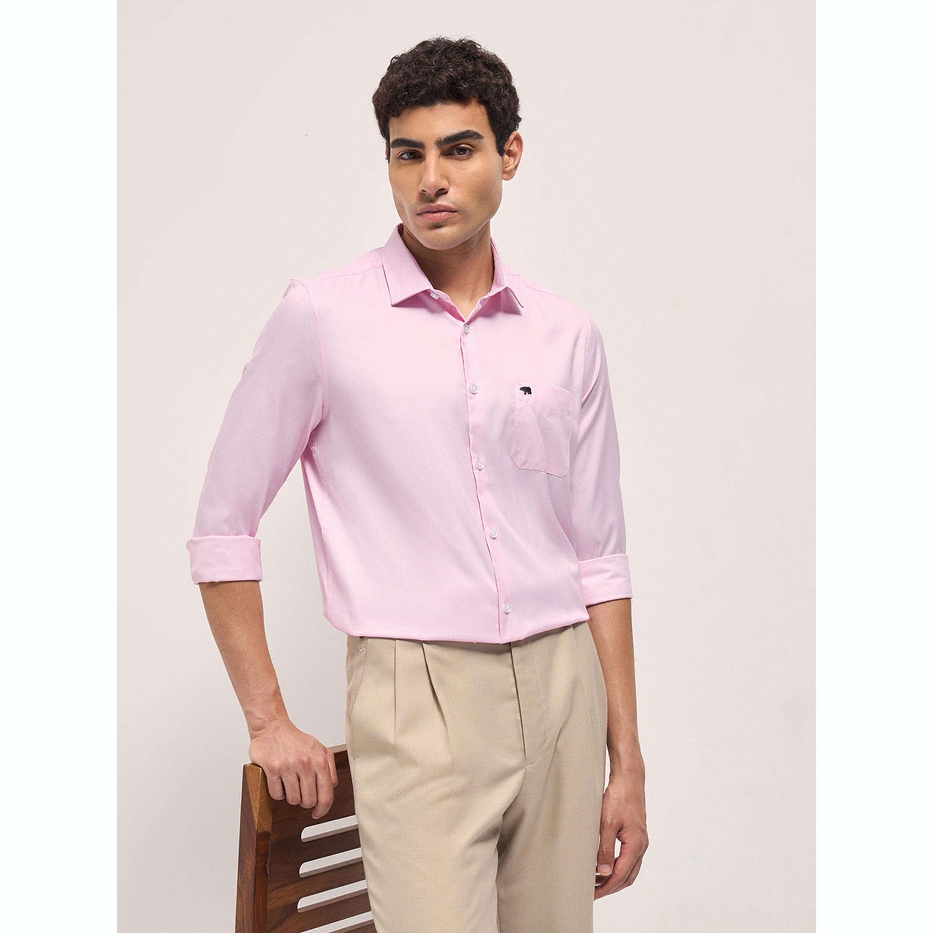 ذا بير هاوس × ستايلي - قميص رجالي رسمي مطبوع قصة محددة-men-clothing-shirts-image-3