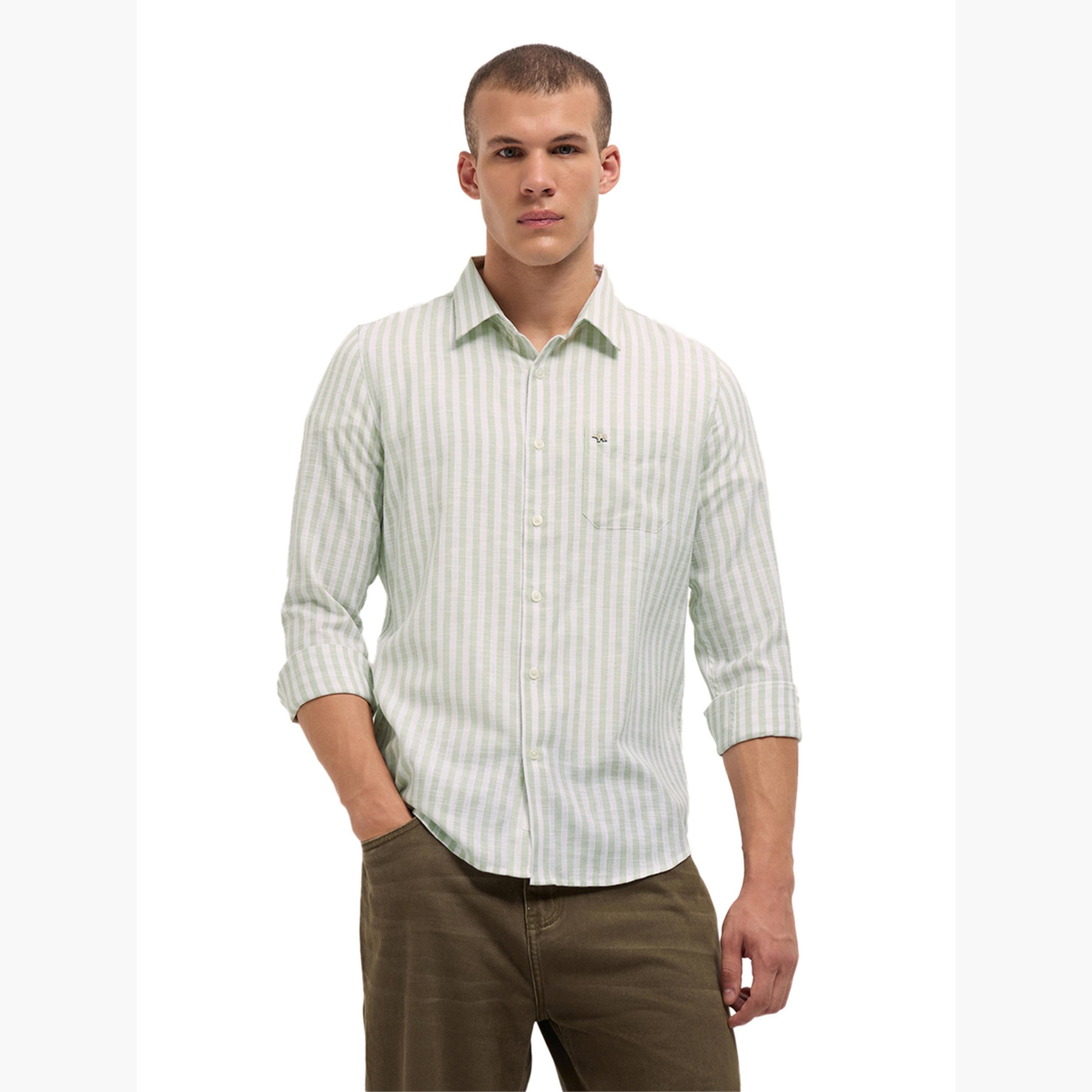 The Bear House X Styli Men's Pure Cotton Striped Slim Fit Shirt-men-clothing-shirts-image-3