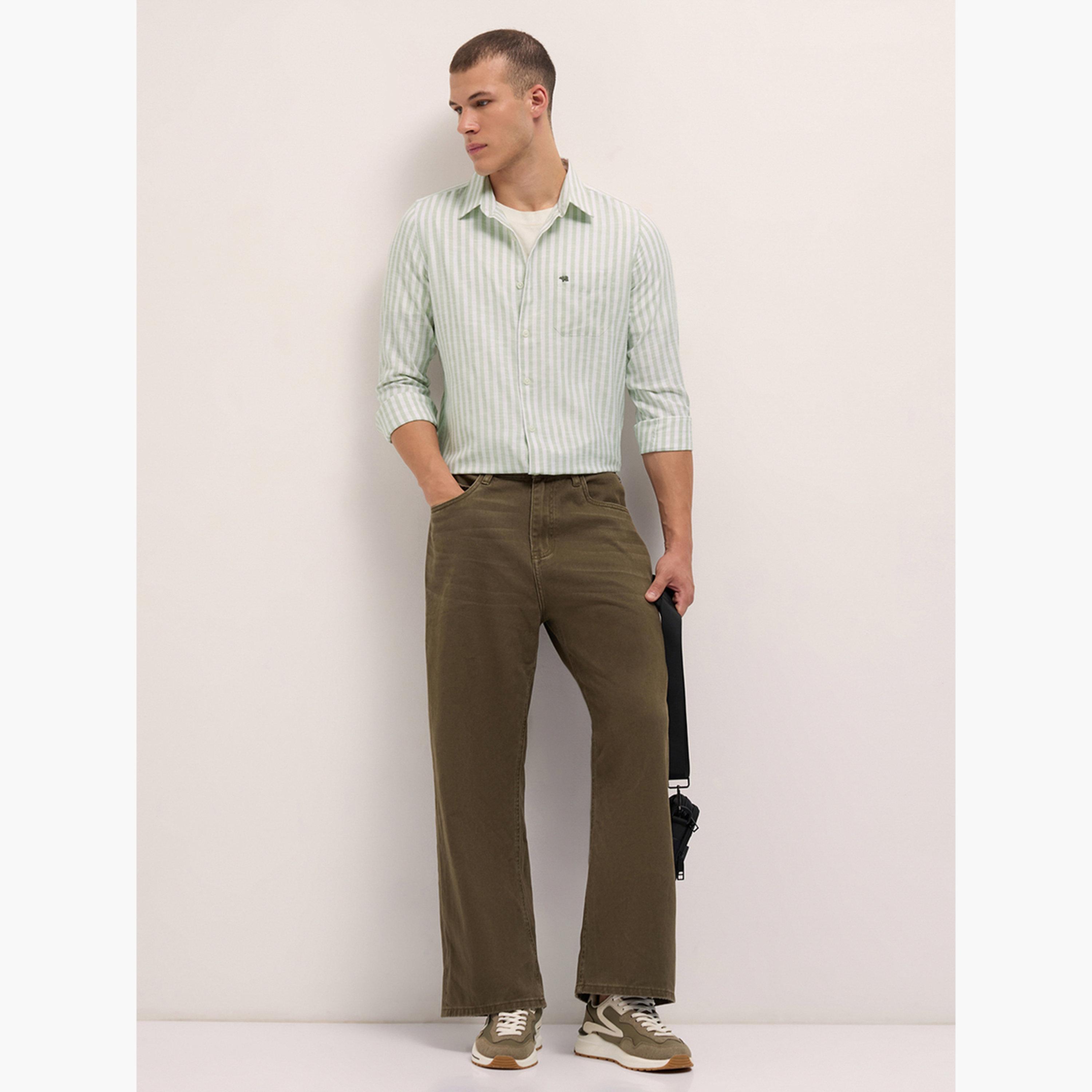 The Bear House X Styli Men's Pure Cotton Striped Slim Fit Shirt-men-clothing-shirts-image-4