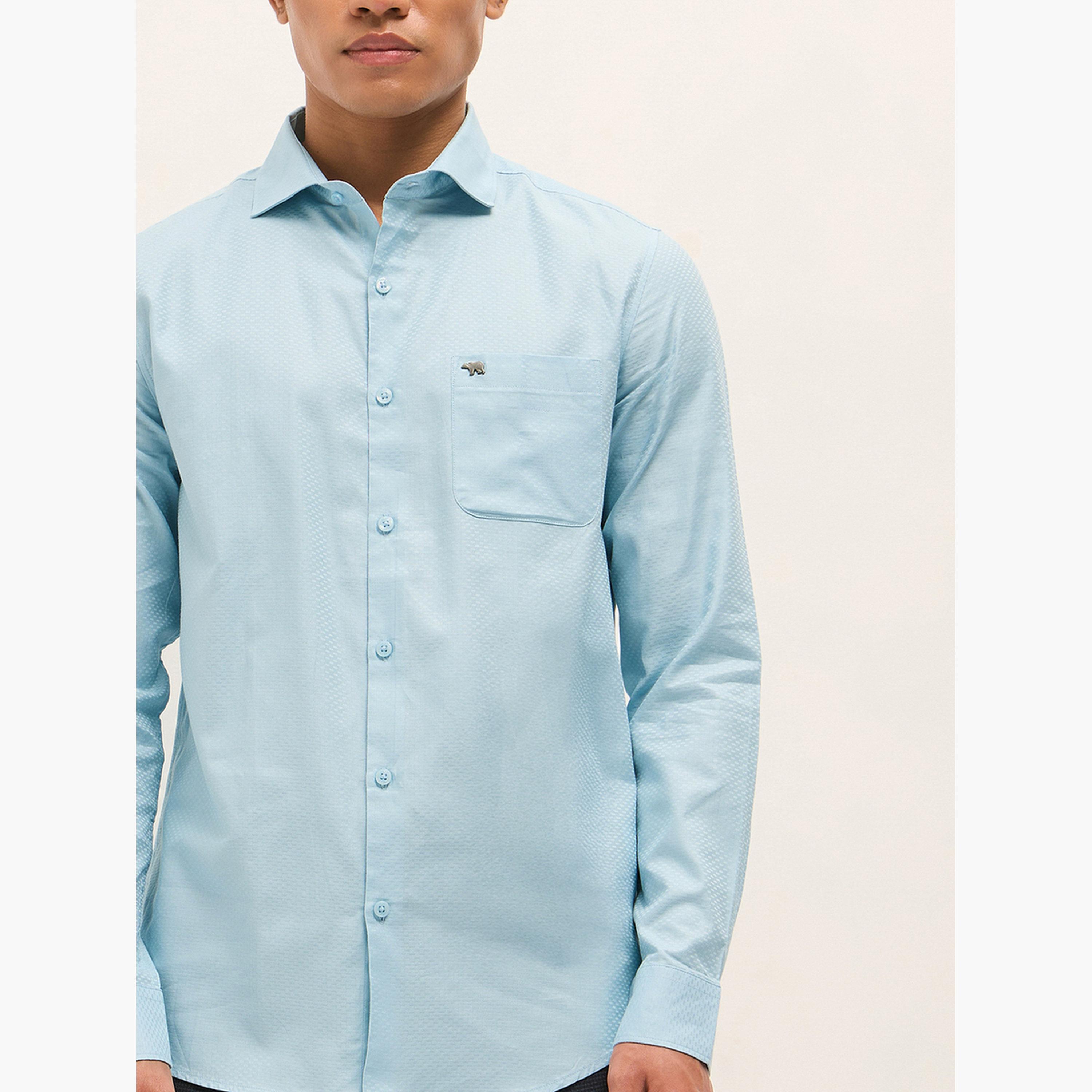 ذا بير هاوس × ستايلي - قميص رجالي رسمي تصميم منسوج قصة محددة-men-clothing-shirts-image-3