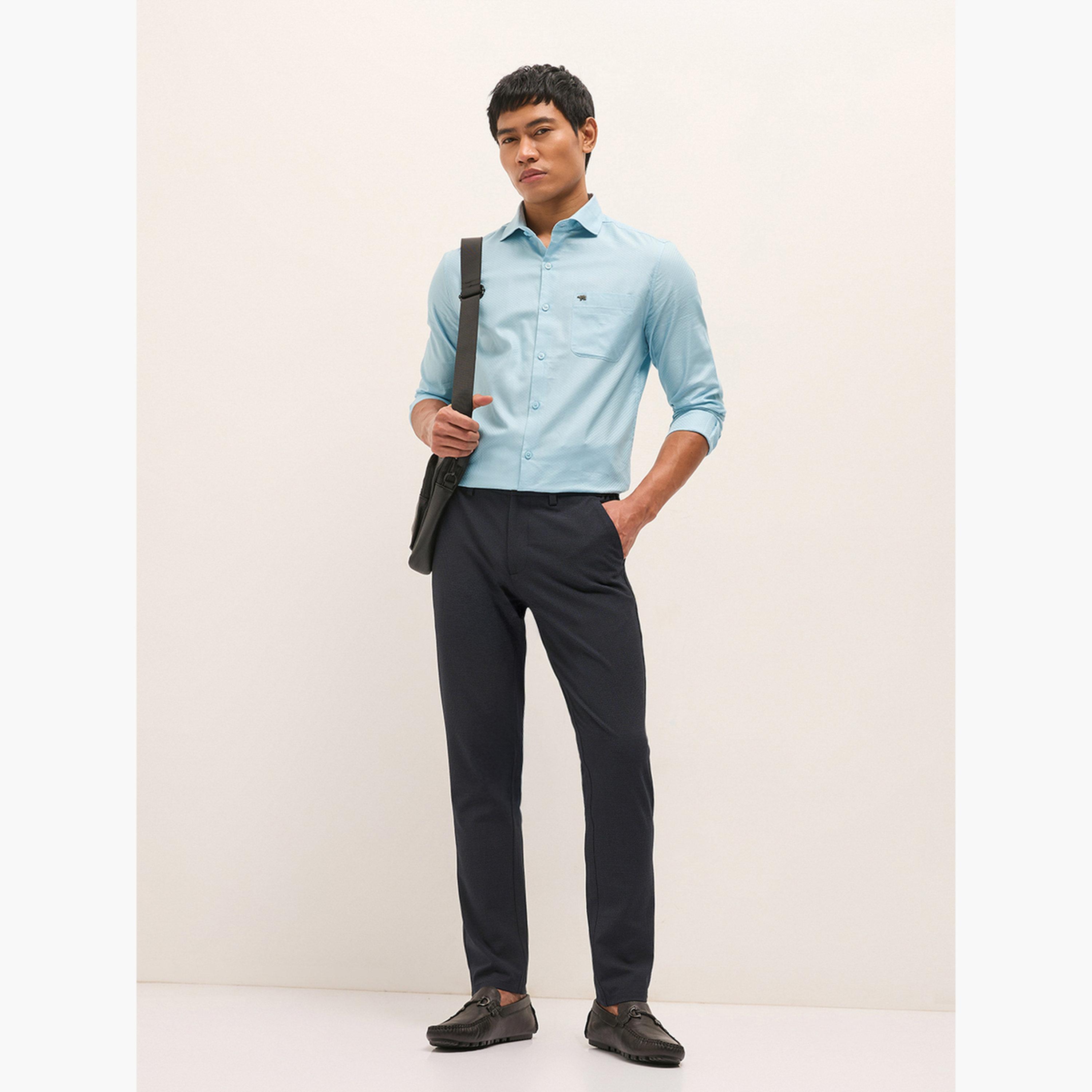 ذا بير هاوس × ستايلي - قميص رجالي رسمي تصميم منسوج قصة محددة-men-clothing-shirts-image-4
