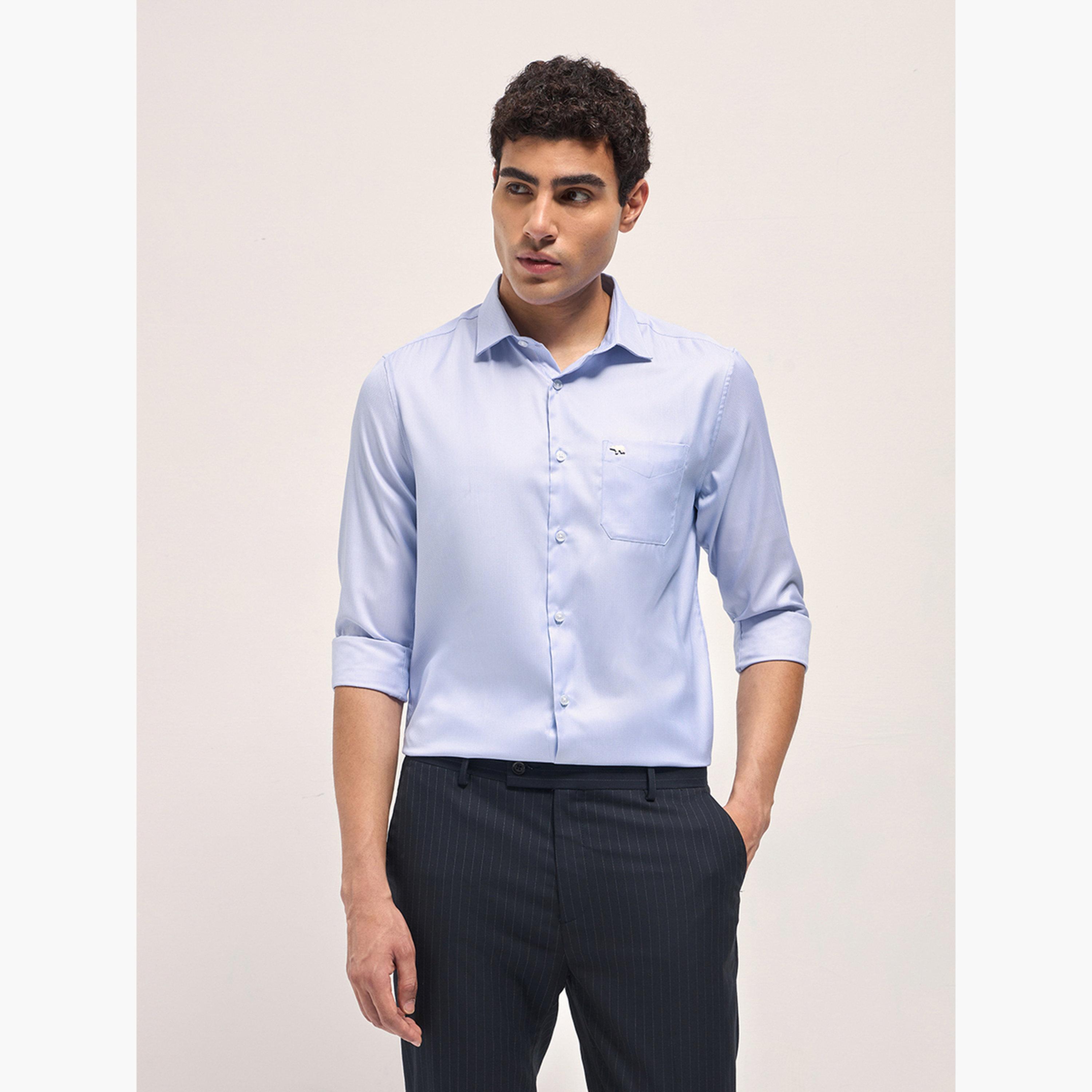 The Bear House X Styli Men's Printed Tailored Fit Formal Shirt-men-clothing-shirts-image-1