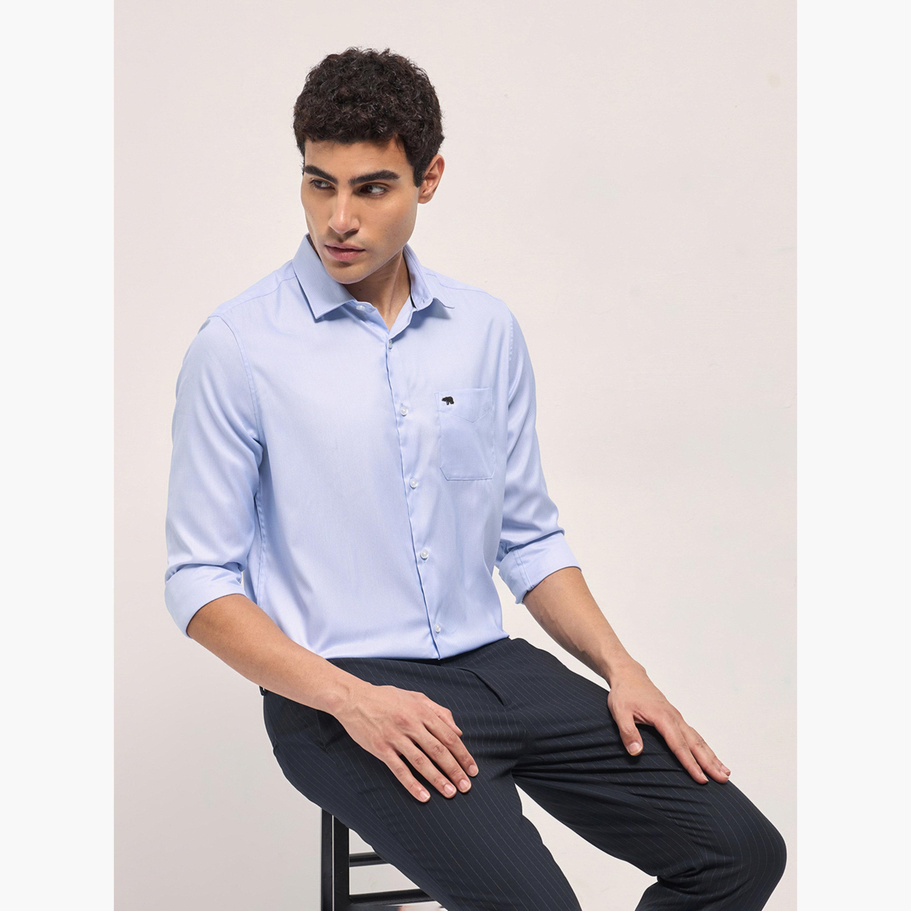 ذا بير هاوس × ستايلي - قميص رجالي رسمي مطبوع قصة محددة-men-clothing-shirts-image-5