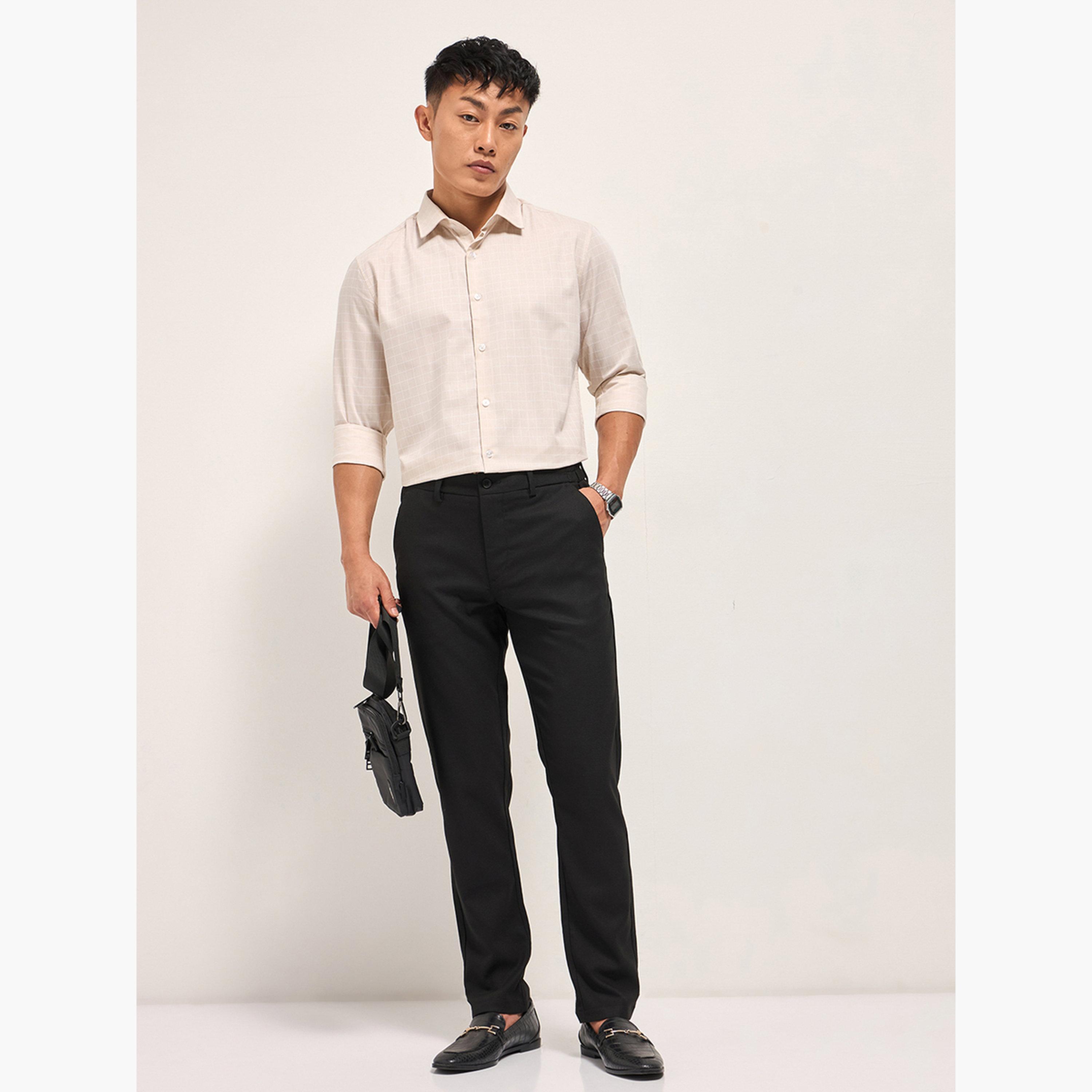 The Bear House X Styli Men's Checked Tailored Fit Formal Shirt-men-clothing-shirts-image-3