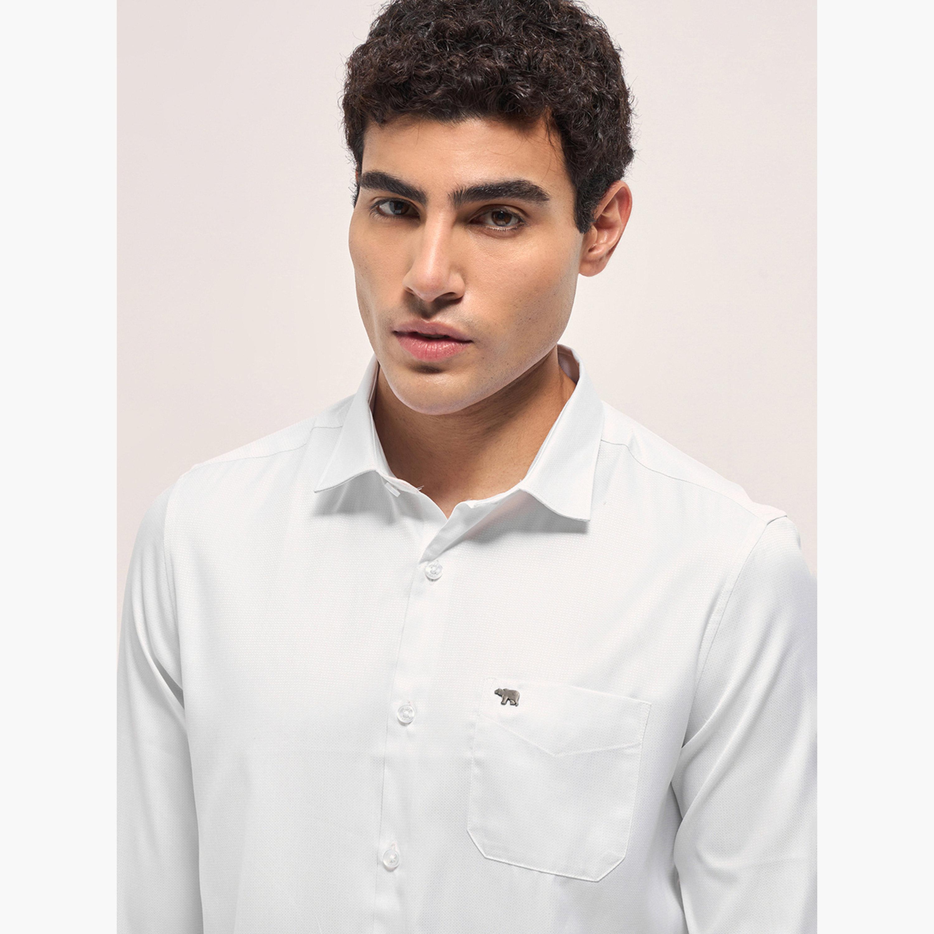 ذا بير هاوس × ستايلي - قميص رجالي رسمي مطبوع قصة محددة-men-clothing-shirts-image-2