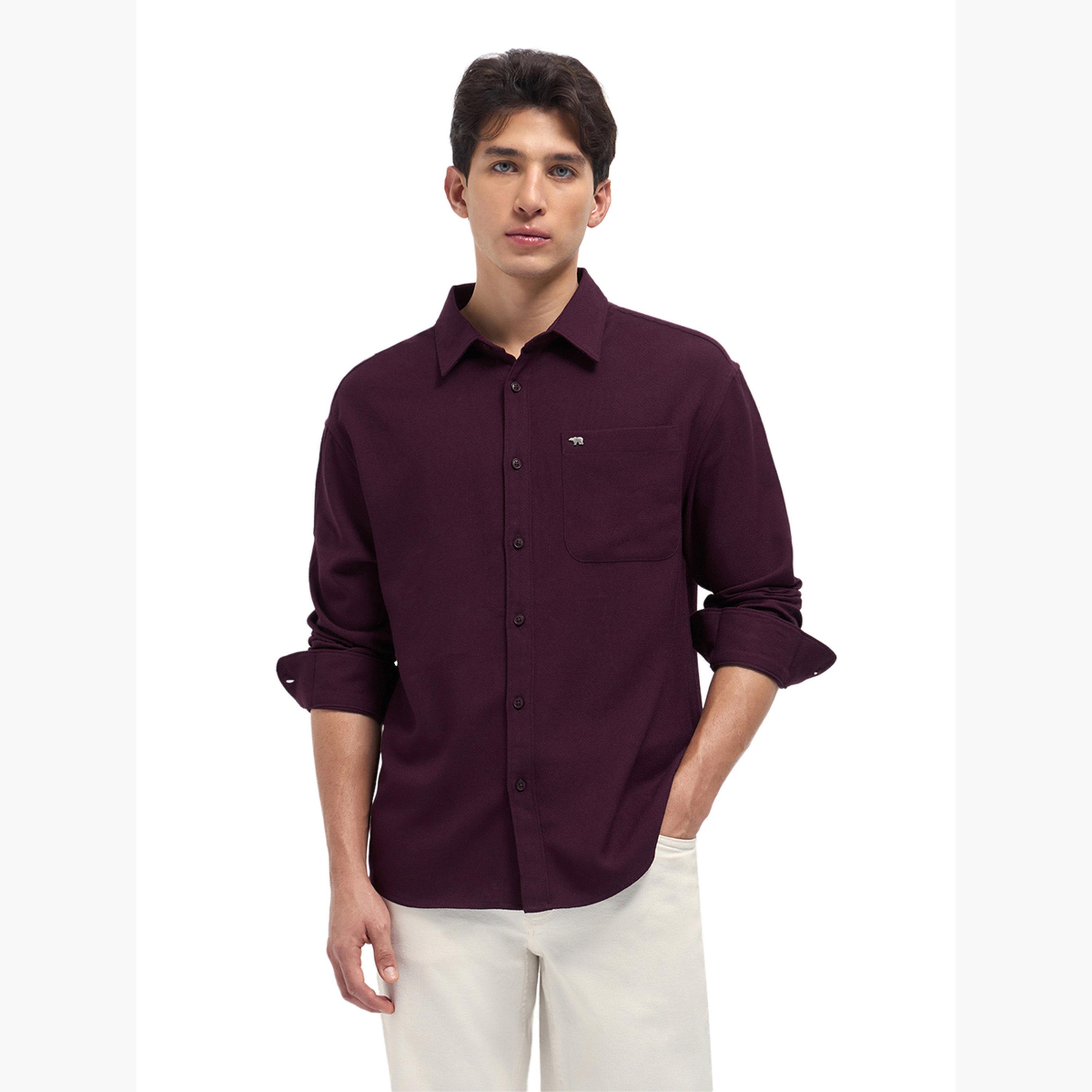 ذا بير هاوس × ستايلي - قميص رجالي كاجوال بقصة مريحة ومنسوجة بنسيج مميز-men-clothing-shirts-image-5