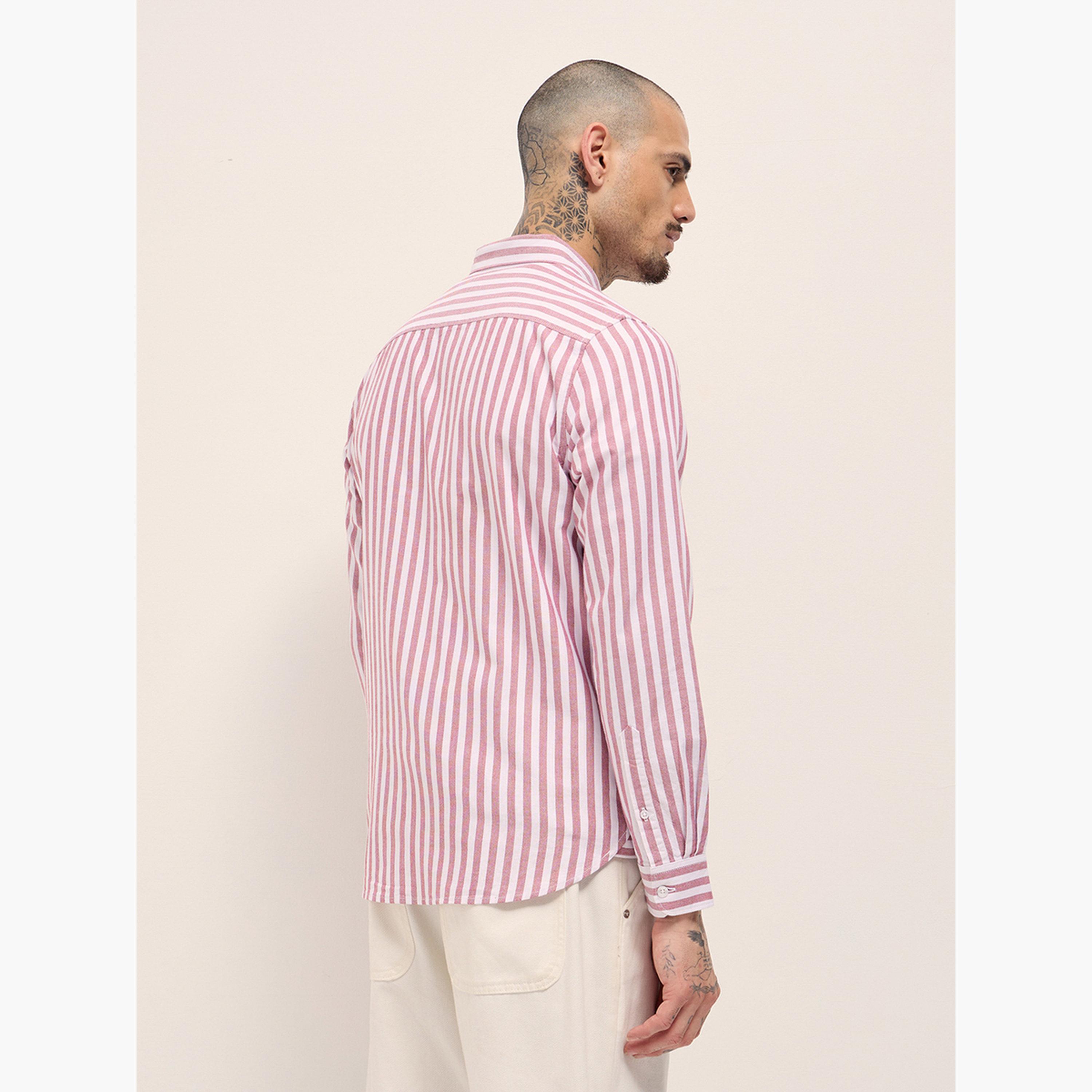 The Bear House X Styli Men's Pure Cotton Striped Casual Shirt-men-clothing-shirts-image-6