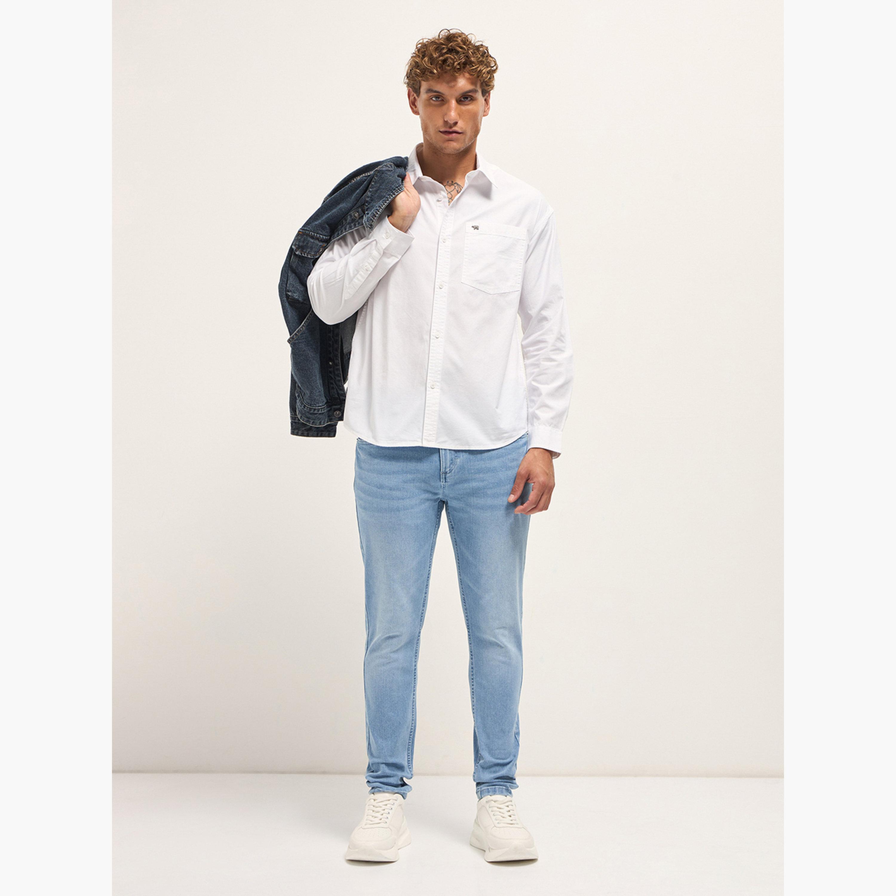 The Bear House X Styli Men Pure Cotton Relaxed Fit Overshirt-men-clothing-shirts-image-2