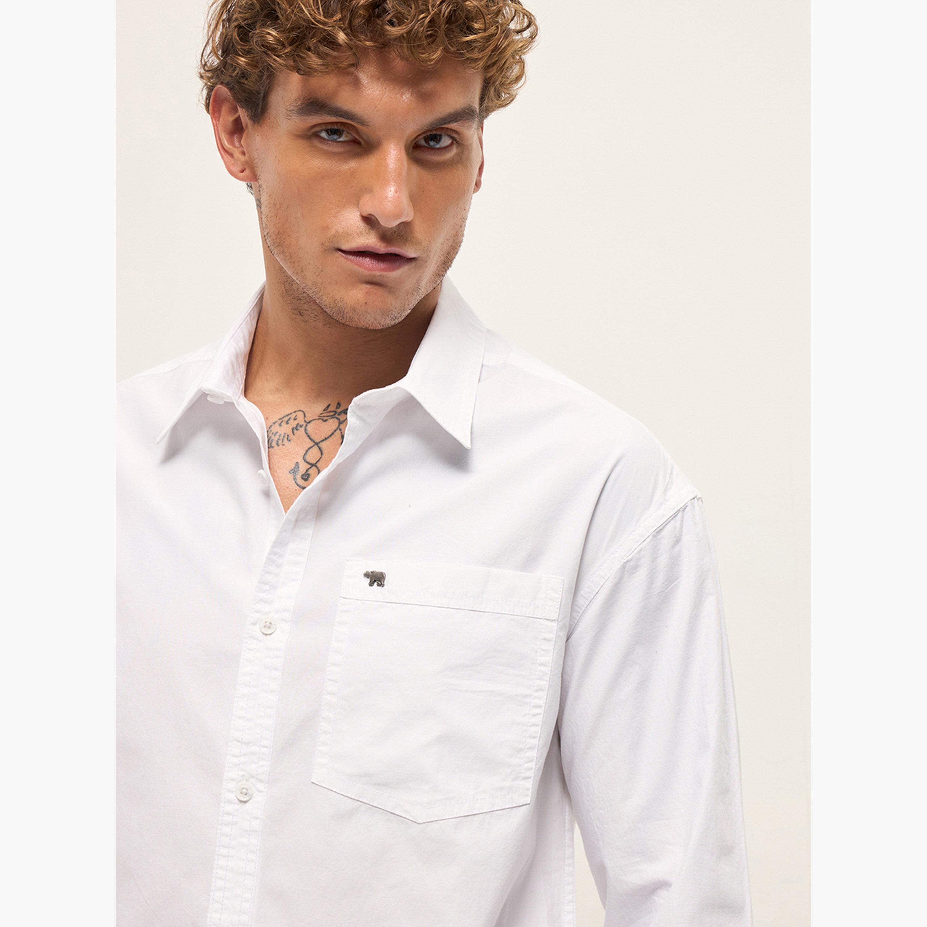 The Bear House X Styli Men Pure Cotton Relaxed Fit Overshirt-men-clothing-shirts-image-3
