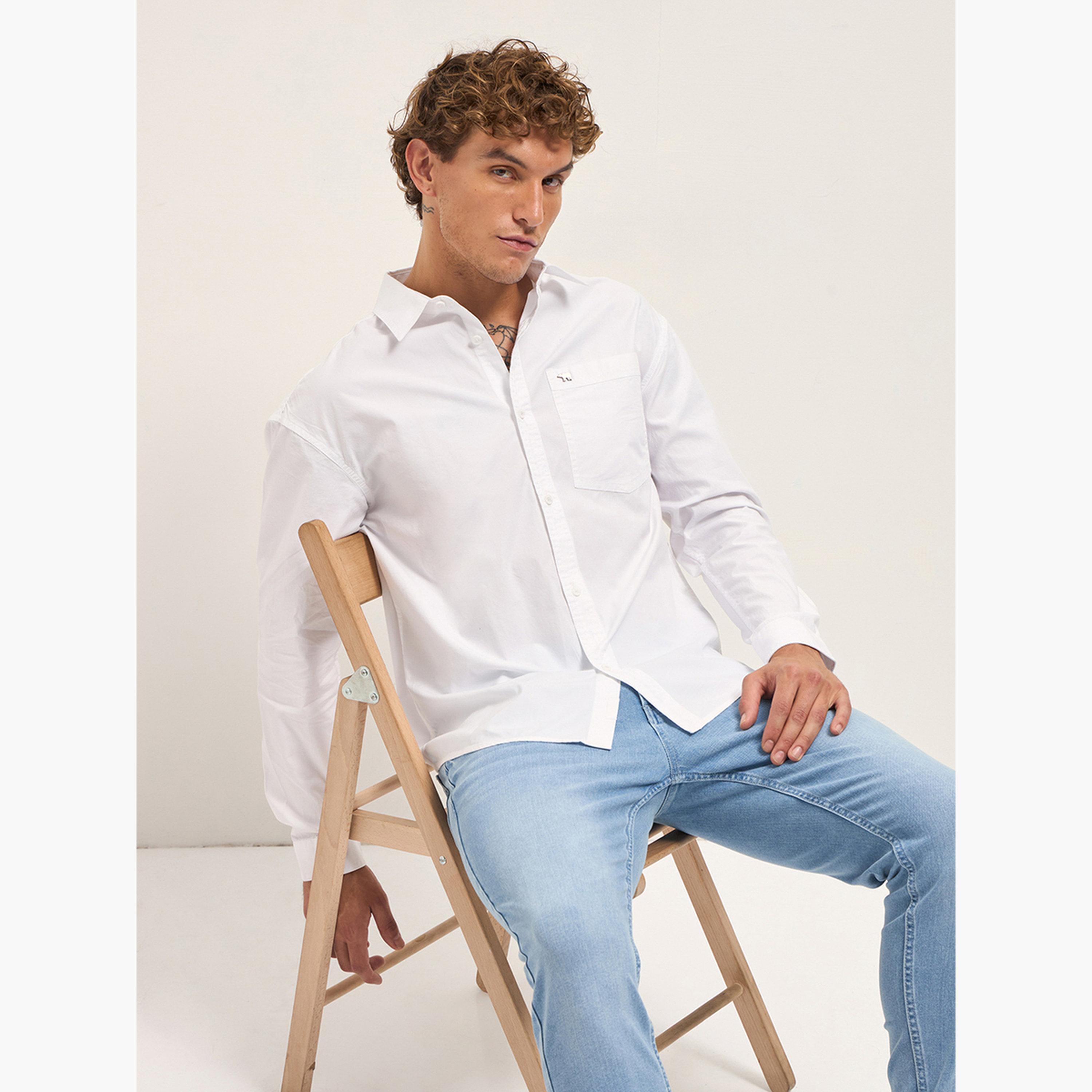 The Bear House X Styli Men Pure Cotton Relaxed Fit Overshirt-men-clothing-shirts-image-5