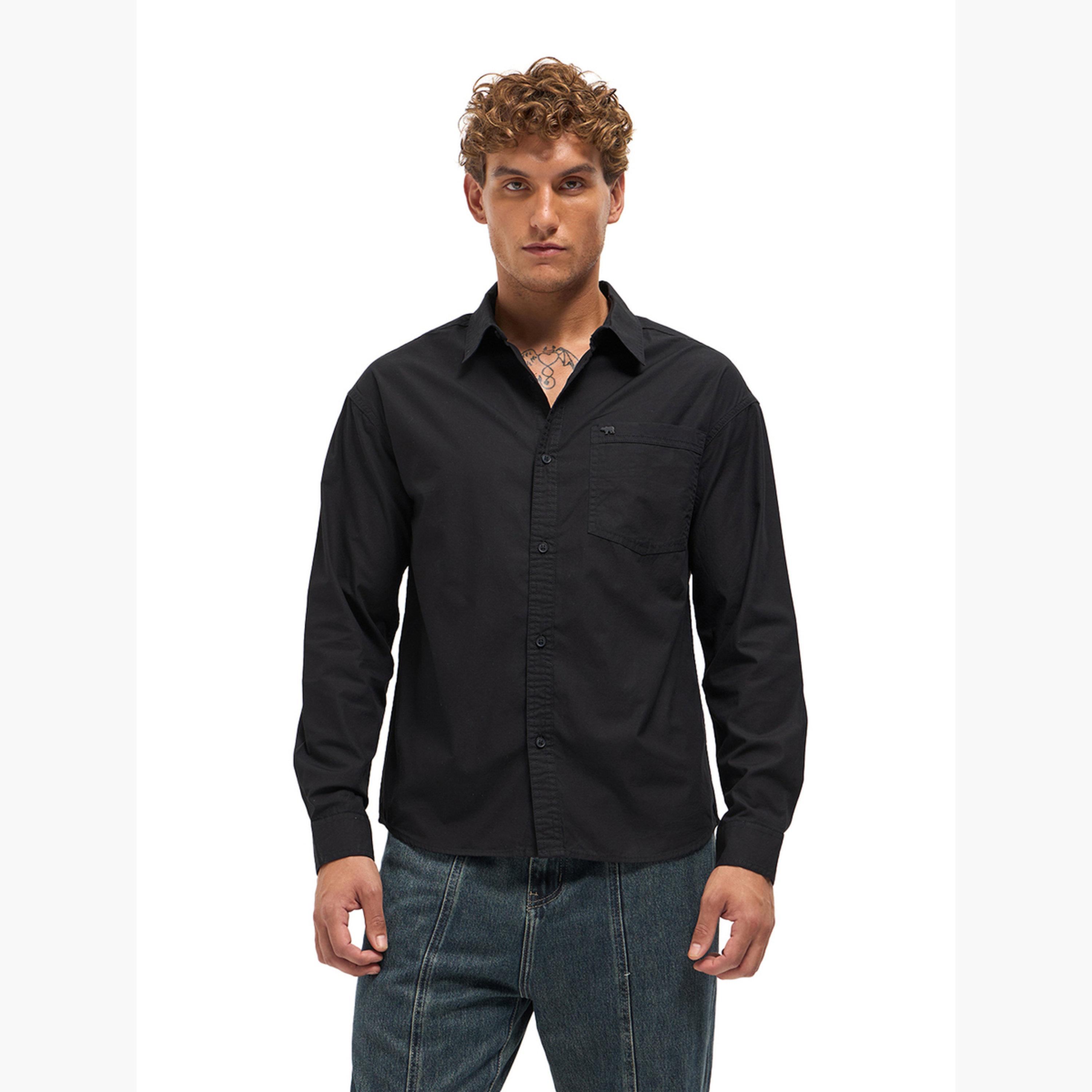 ذا بير هاوس × ستايلي - قميص رجالي من القطن الخالص بقصة مريحة-men-clothing-shirts-image-3