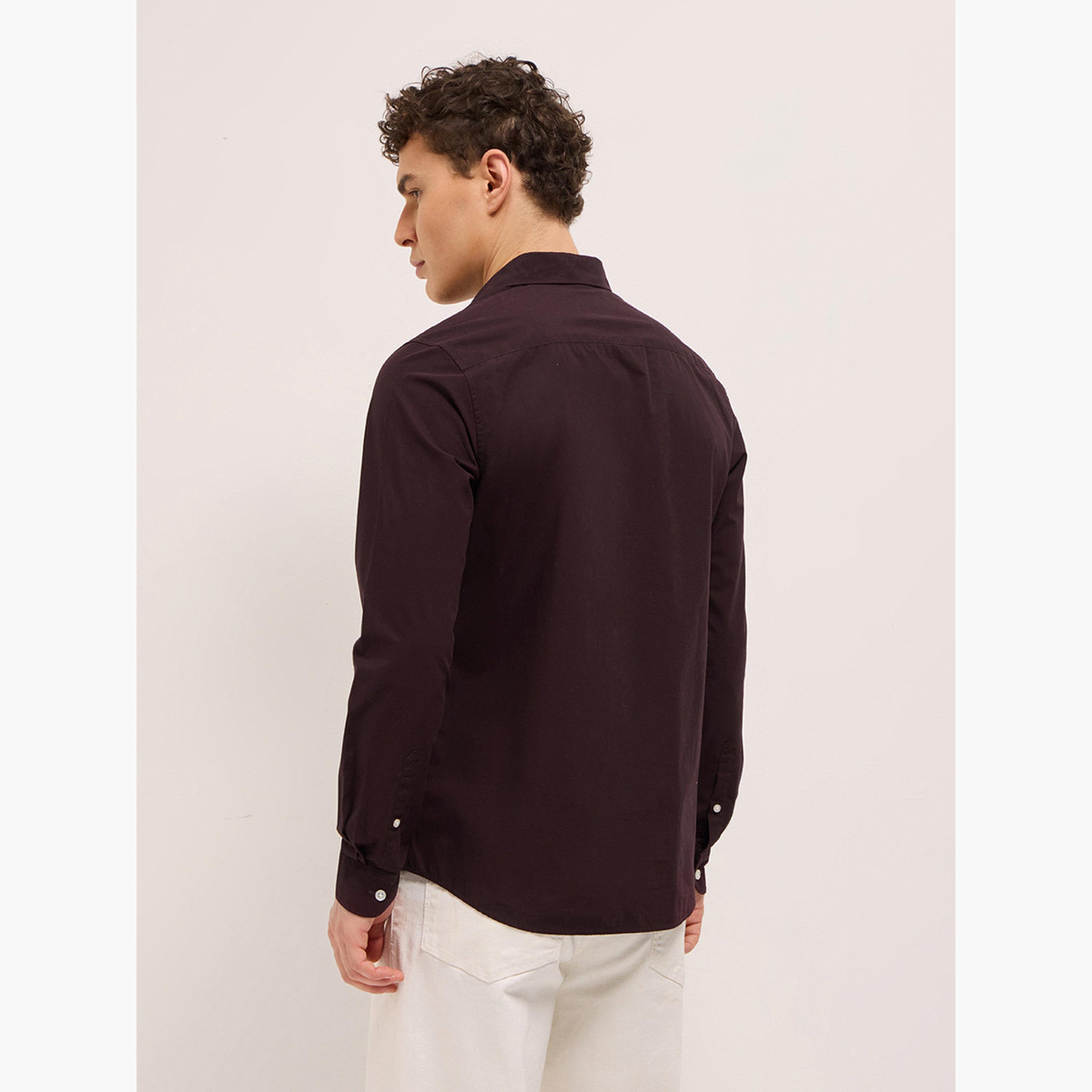 The Bear House X Styli Men's Cotton Solid Slim Fit Casual Shirt-men-clothing-shirts-image-6