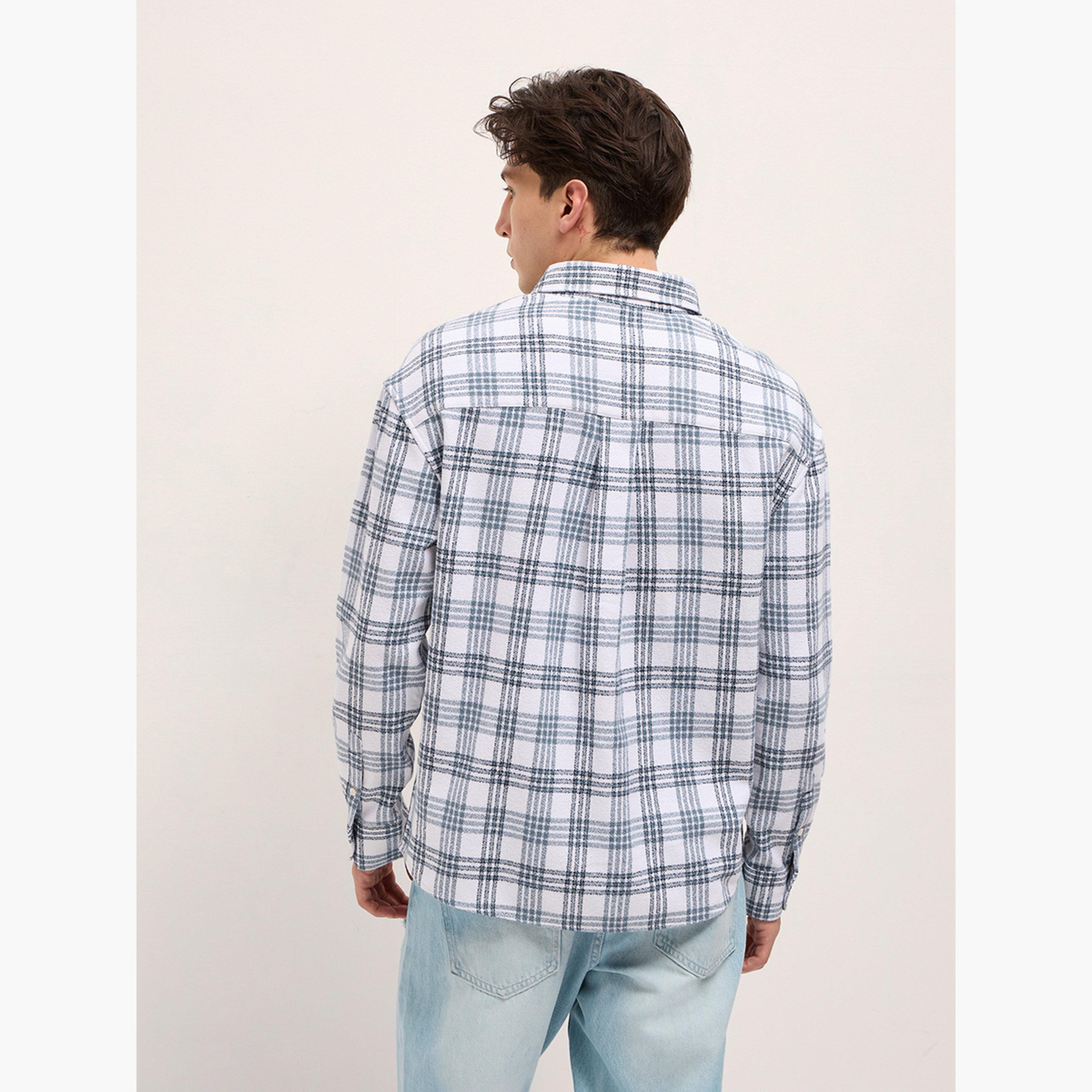 The Bear House X Styli Men's Pure Cotton Checked Relaxed Fit Casual Shirt-men-clothing-shirts-image-6